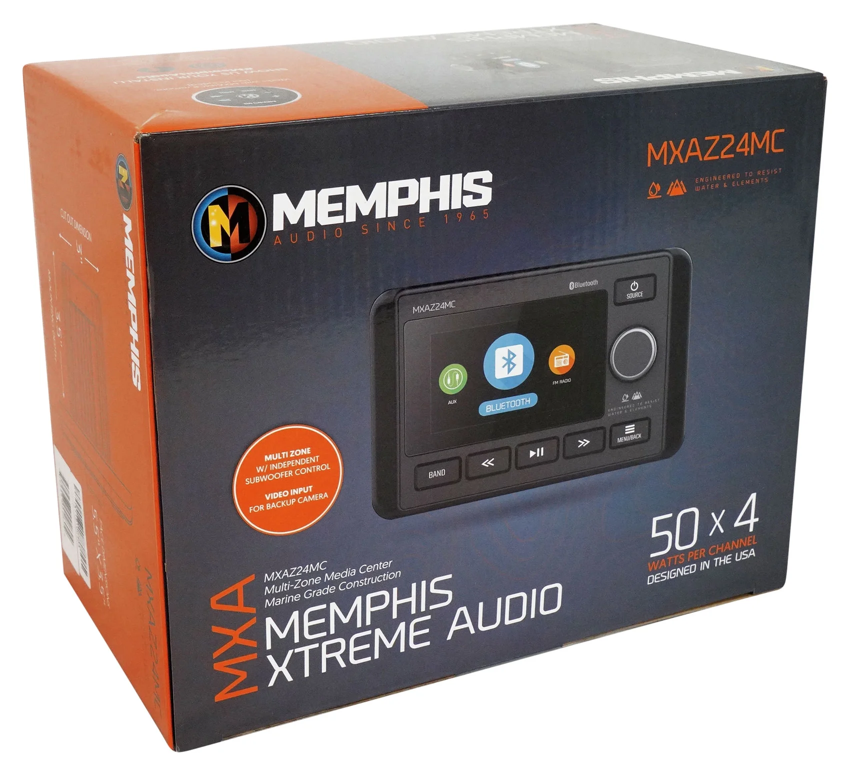 Memphis MXAZ24MC 2-Zone Marine Bluetooth Receiver+4) MB QUART Wakeboard Speakers