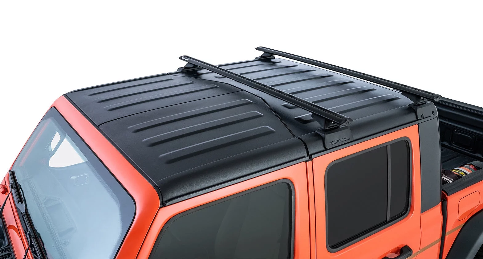 Rhino Rack 2020-2022 Fits Jeep Gladiator Jt 4dr Pick Up Heavy Duty Black 2 Bar Backbone Roof Rack With Rcl Legs JC-00297