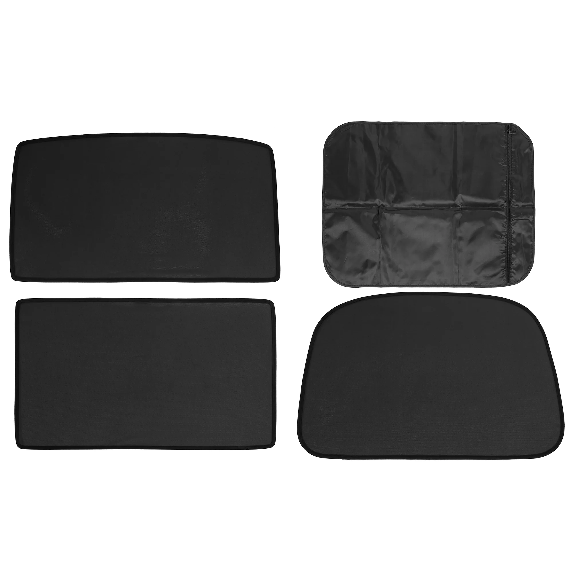 Unique Bargains 3 Pcs Black Glass Roof Sunroof Shade Cover Window Sun Shade Net for Tesla Model S Top Roof