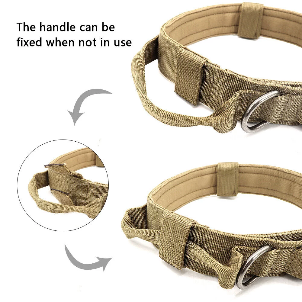 Tactical Dog Collar Leash - Nylon, Military-Style Adjustable Training & Traffic
