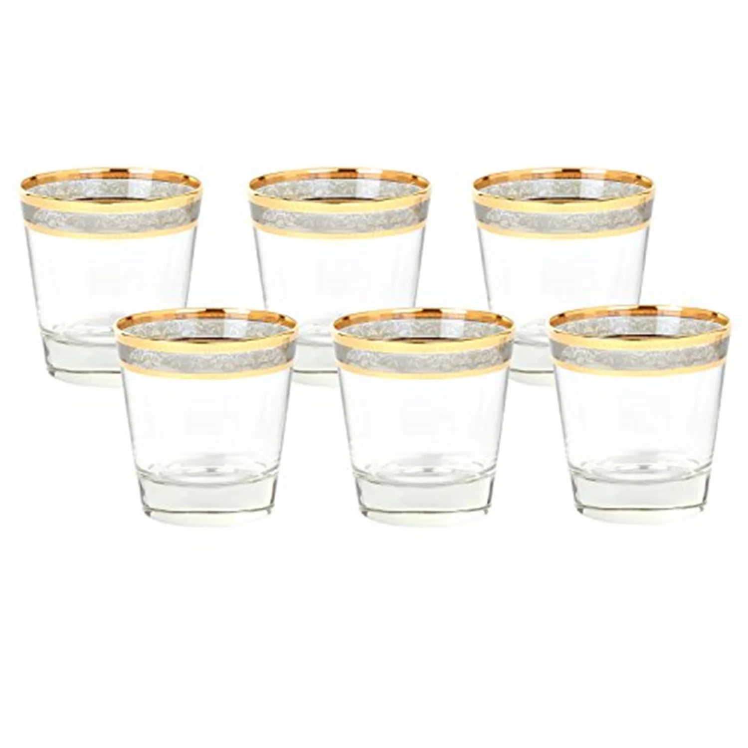 Lorenzo Import  Double Old Fashion Melania Collection Smoke - Set of 6
