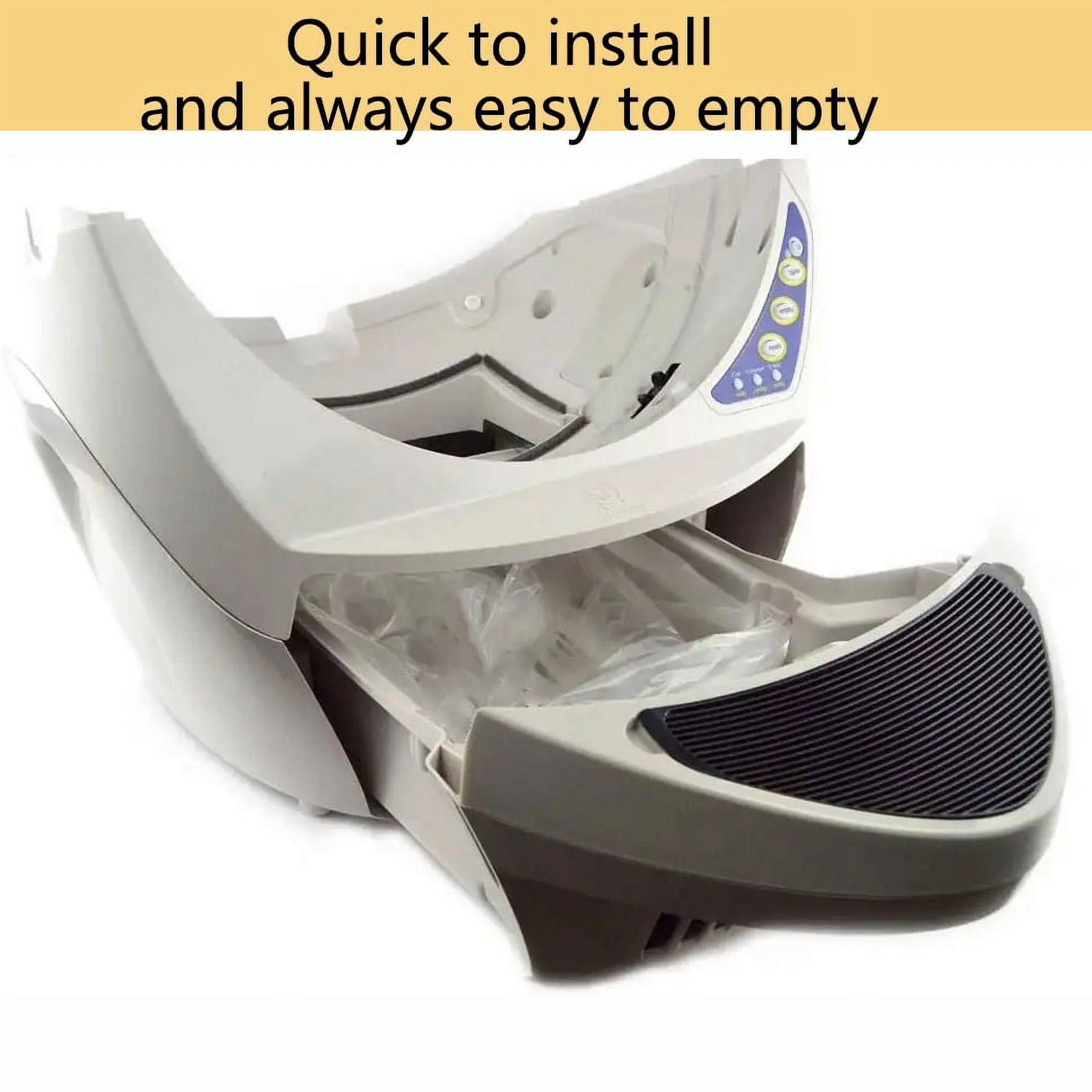 WECATION Replacement Waste Drawer Liners Compatible with Litter Bag Robot 3 4, 60 Count Waste Bags, 9-11 Gallons