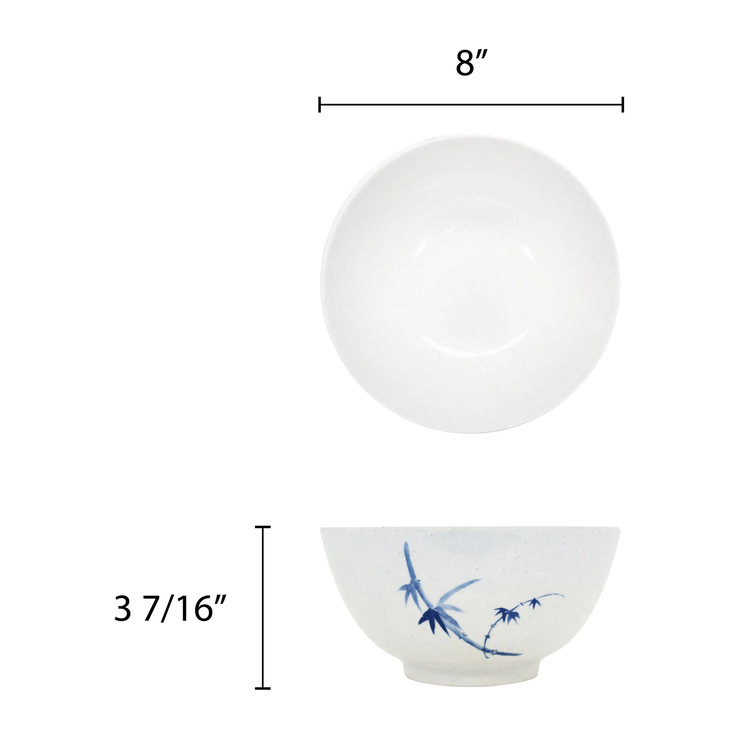 Excellante Blue bamboo melamine dinnerware collection 56 oz, 8