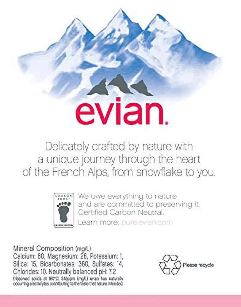 evian Natural Spring Water, One Case of 24 Individual 330 ml, Mini-Bottles of Naturally Filtered Spring Water,11.2 Fl Oz (Pack of 24)