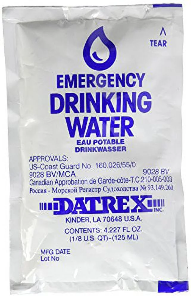 Datrex Emergency Water Pouch, 4.2 Fl Oz, 1 Count