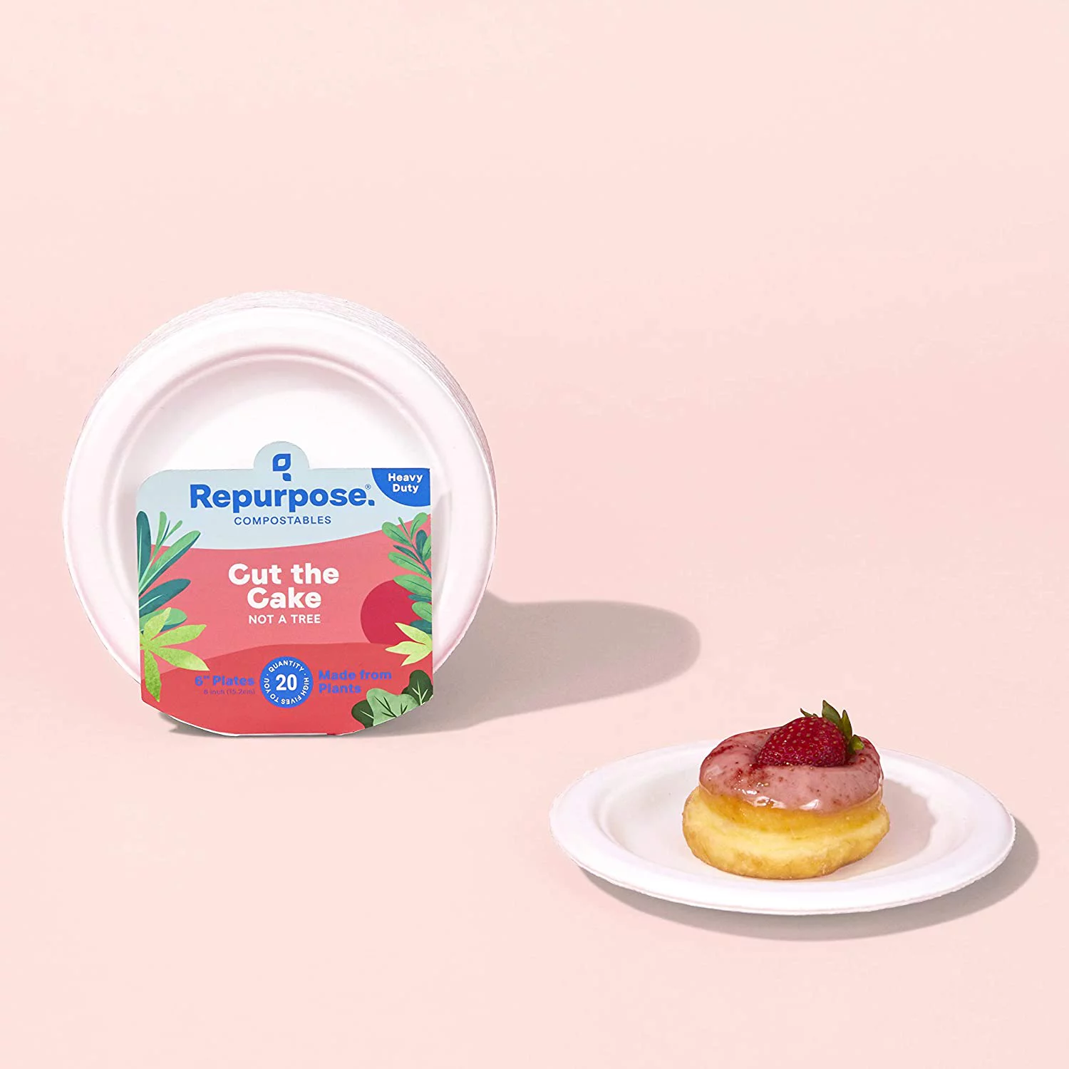 Repurpose, 6 inch Eco-Dessert Plates, 20 Count - Pack Of 12