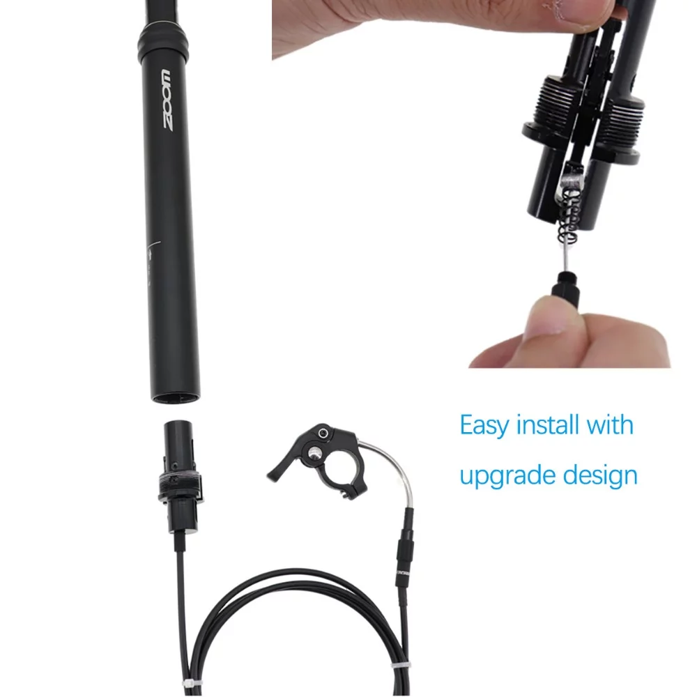 DJC Dropper Seatpost Adjustable seat post Internal Routing 80mm Travel MTB bike dropper 27.2mm 28.6mm 30mm 30.4mm 30.9mm 31.6mm 33.9mm