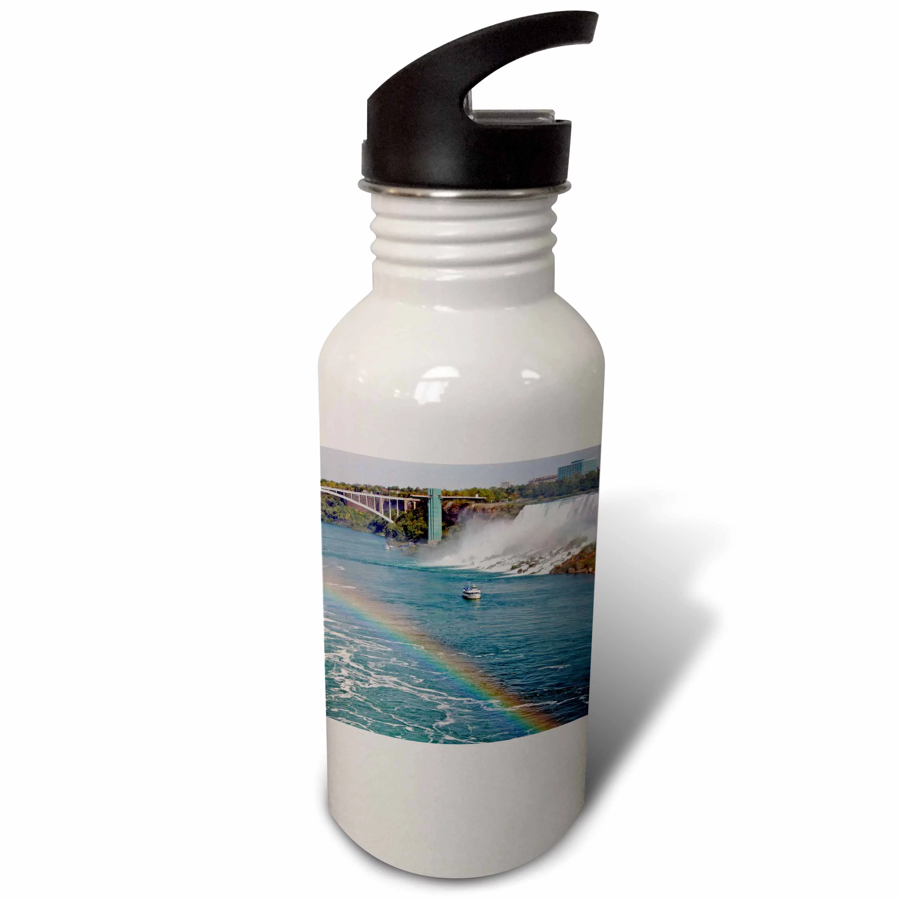 Ontario, Niagara Falls. Maid of the Mist boat, rainbow-CN08 LSE0000 - Lynn Seldon 21 oz Sports Water Bottle wb-74013-1