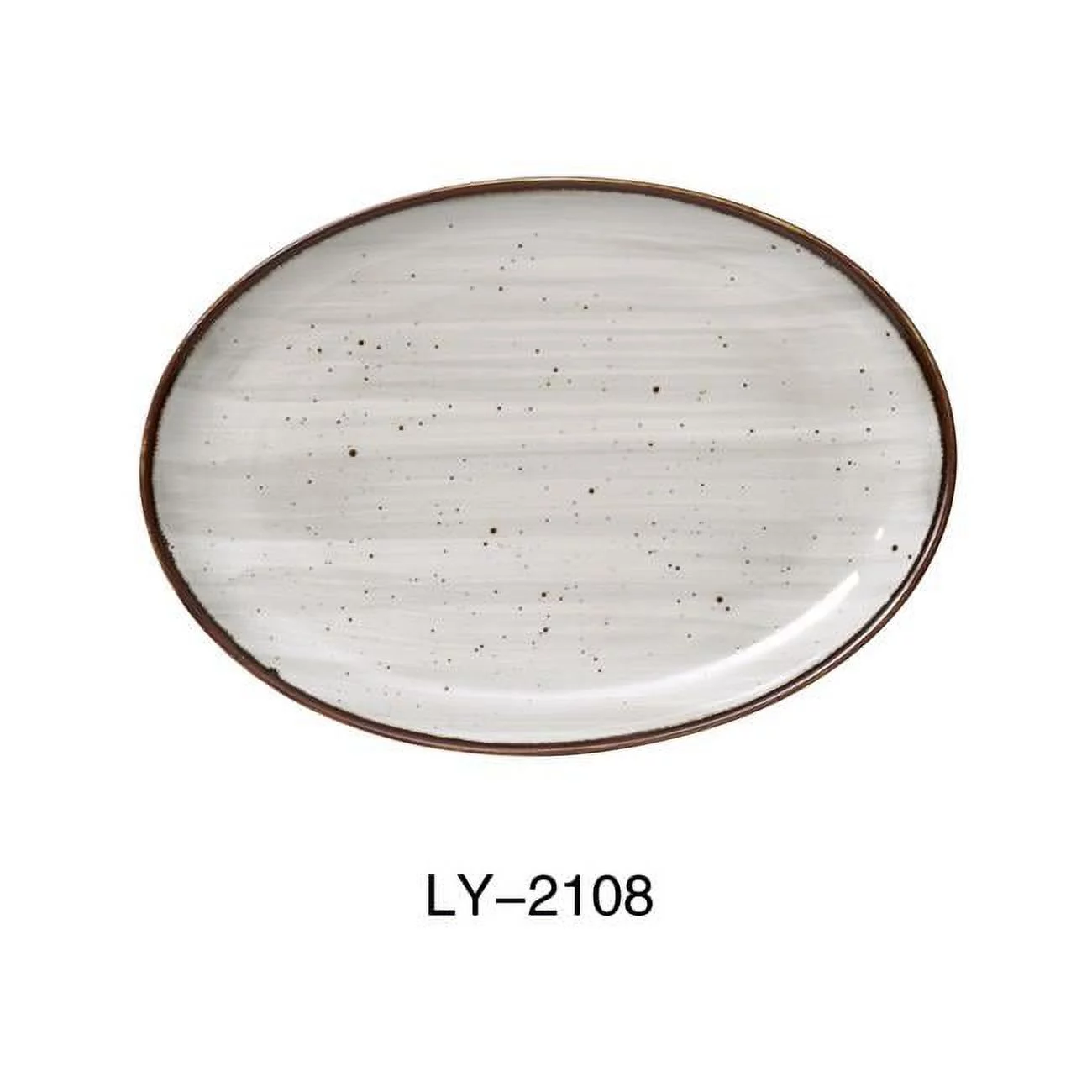 Lyon 8 x 5.5 x 0.75 in. Coupe Platter, Reactive Glaze - Pack of 36