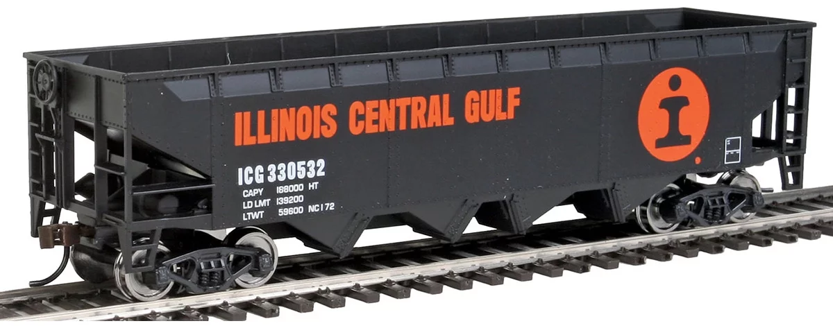 Walthers Trainline HO Scale Offset Hopper Train Car Illinois Central/IC #330532
