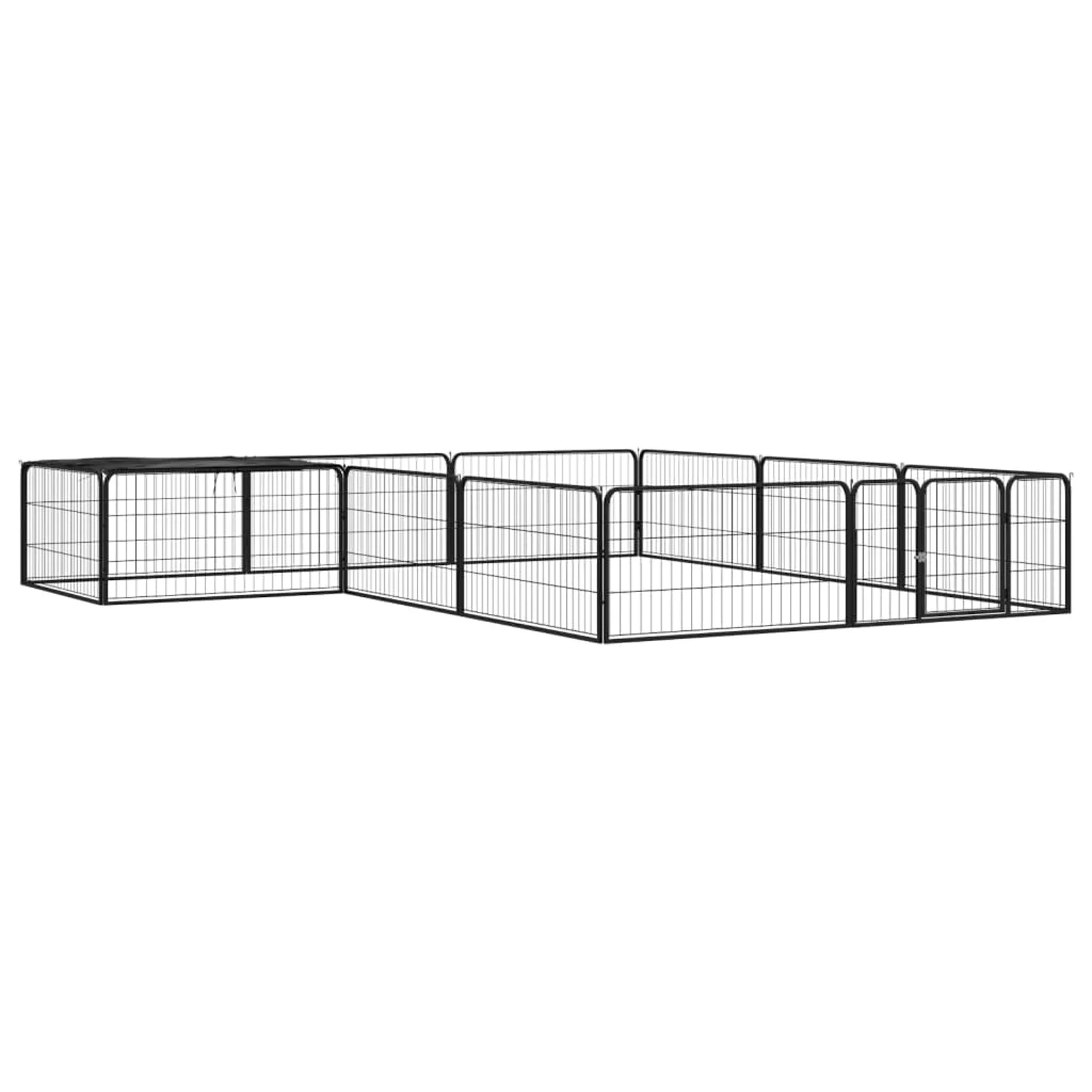 Gecheer 12-Panel Dog Playpen Black 39.4