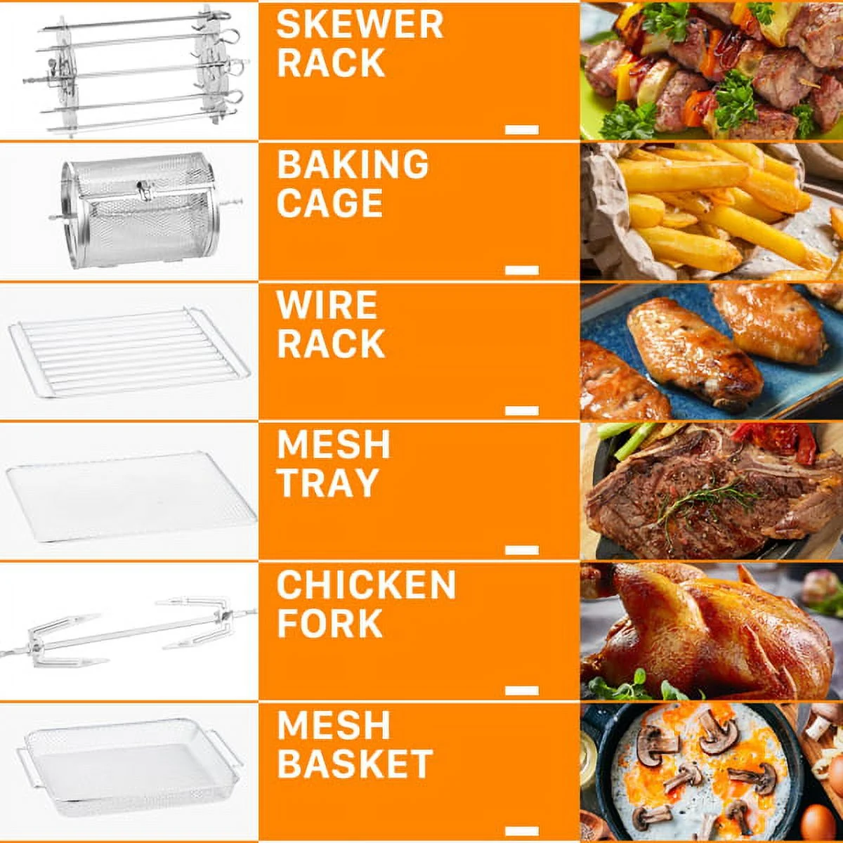 Fithood Geek Chef Air Fryer Oven Toaster 4 Slice Toaster Convection Airfryer Countertop Oven, Roast, Reheat,Fry Oil-Free, 4 Accessories & Recipes Included 14.7 Quart