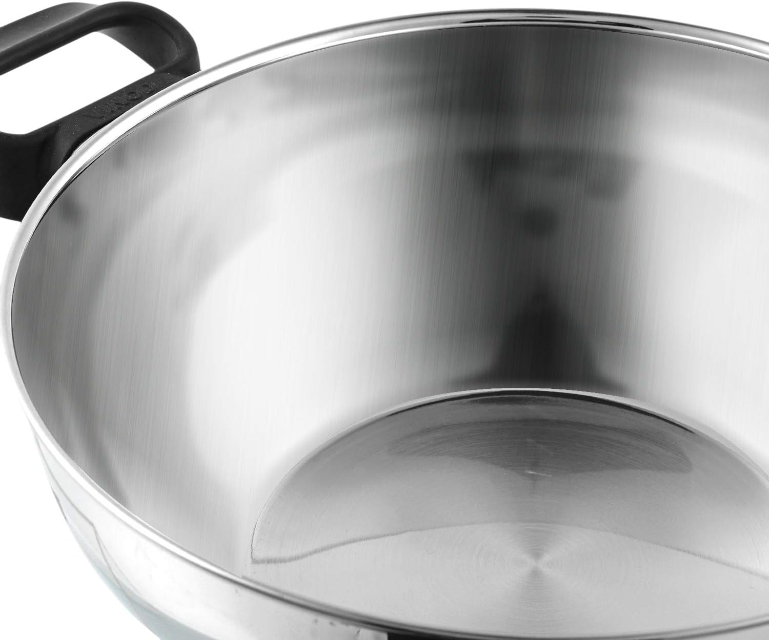 Vinod Stainless Steel Kadai | Deluxe Wok | Glass Lid | Induction Friendly | Sandwich Bottom | 24cm Capacity | 2.8 Liters (2.96 Quarts) | Multi-Use Pot | Suitable For Indian Cooking, Gravy, Stews