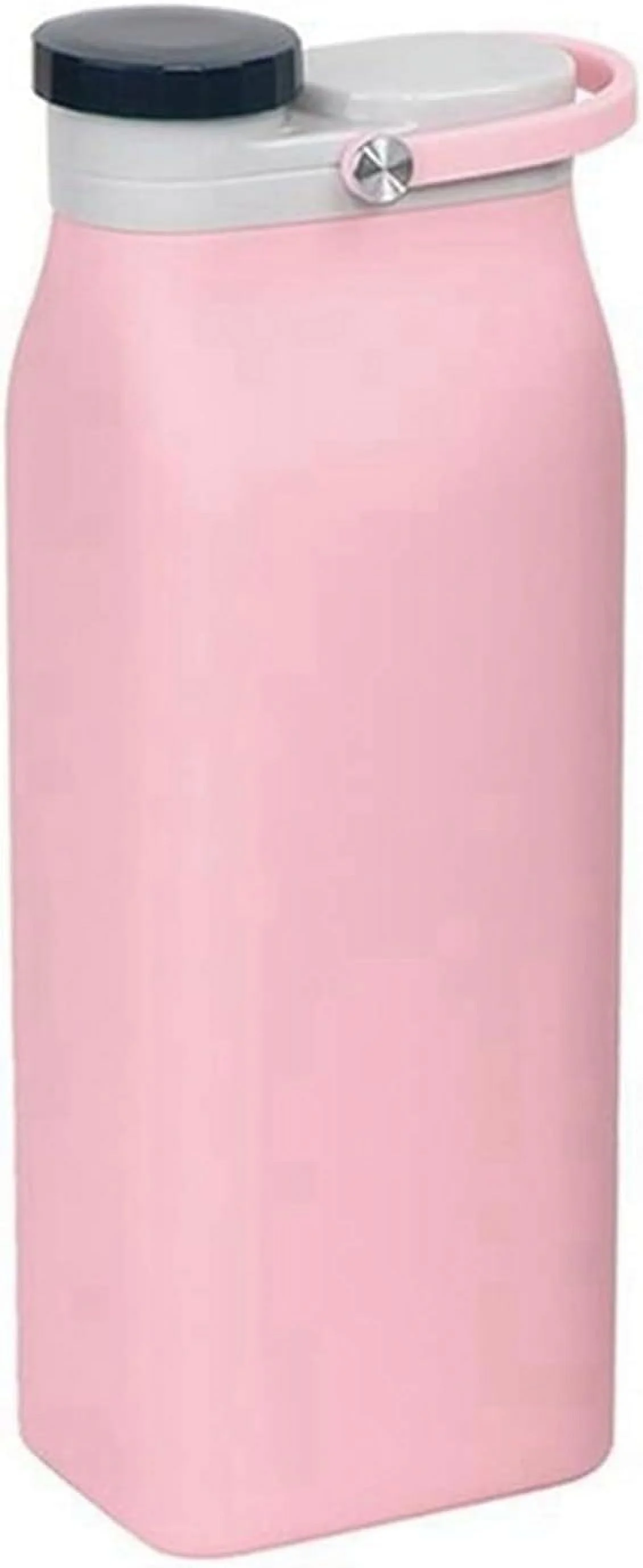 Glass Water Bottles 600Ml Outdoor Silicone Collapsible Water Bottle Food Grade Portable Foldable Drink Waterbottle Water Bottles Water Bottle Glass (Size : Pink)