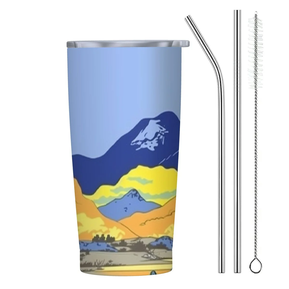 COMIO  Prickly Pear Cactus Growing In Ironwood Forest National Monument Sonoran Desert Arizona Water Bottle Stainless Steel Insulated Water Bottles With Keep Cold and Hot