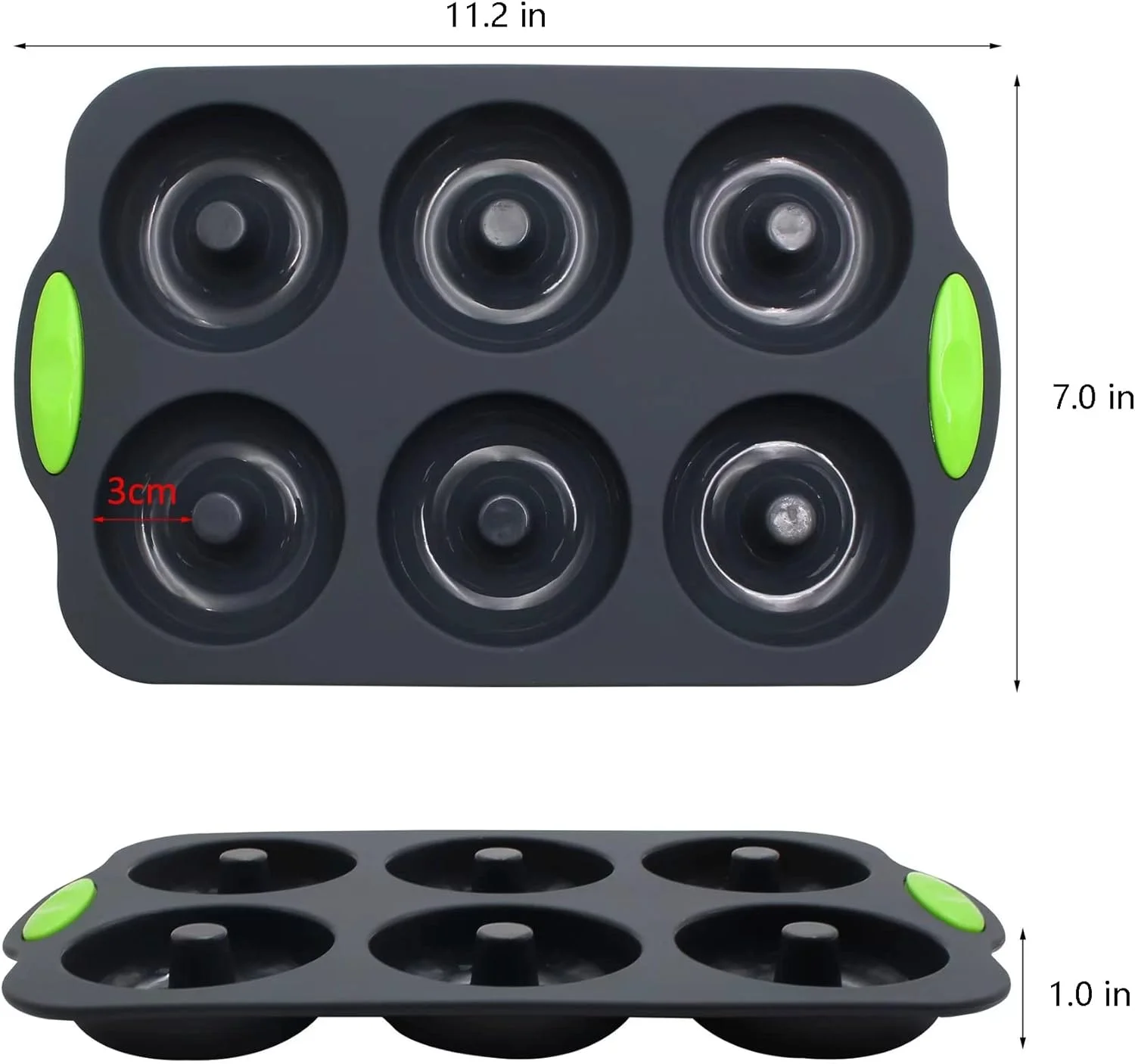 Donut Pan, Silicone Donut Mold, Silicone Pancake/Bagel Mold, Baking Doughnut Machine, Non-Stick Donut Mold, Food Grade Silicone, BPA-Free, Non-Stick Donut Pan Muffin Cake Bagel Making Tray