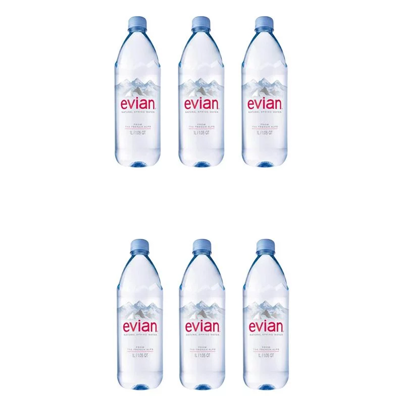 Evian Spring Water - 1L (Pack of 6)