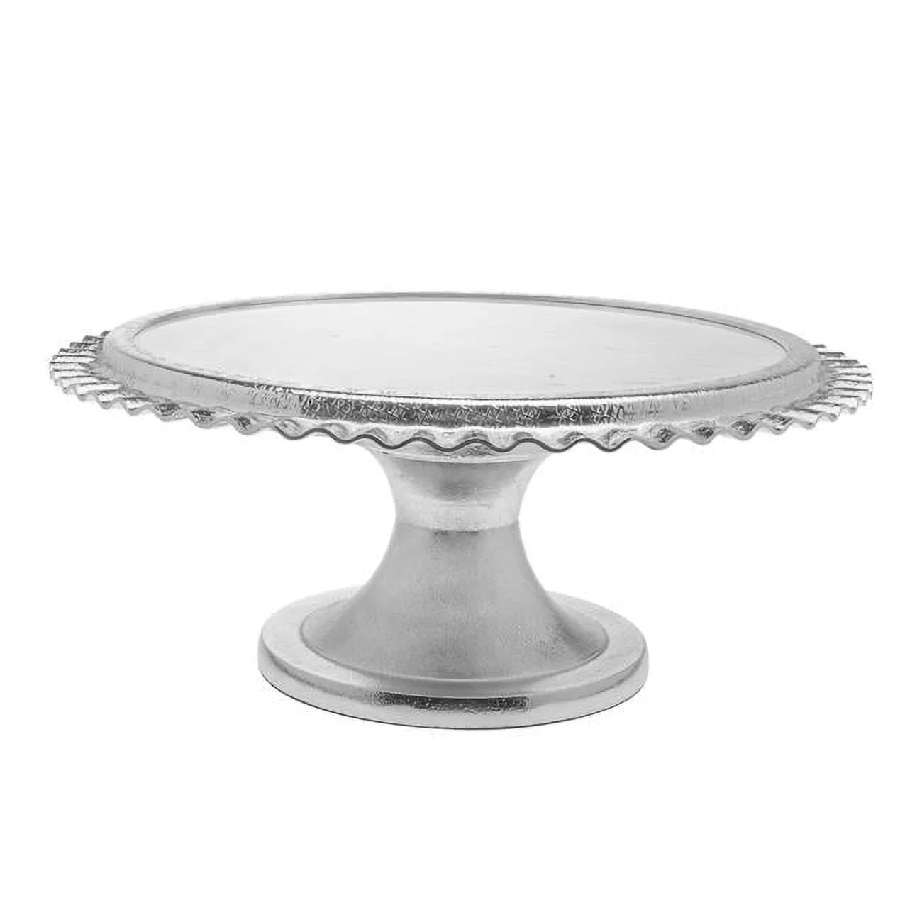 Godinger 95685 Ripple Footed Cake Stand, Silver