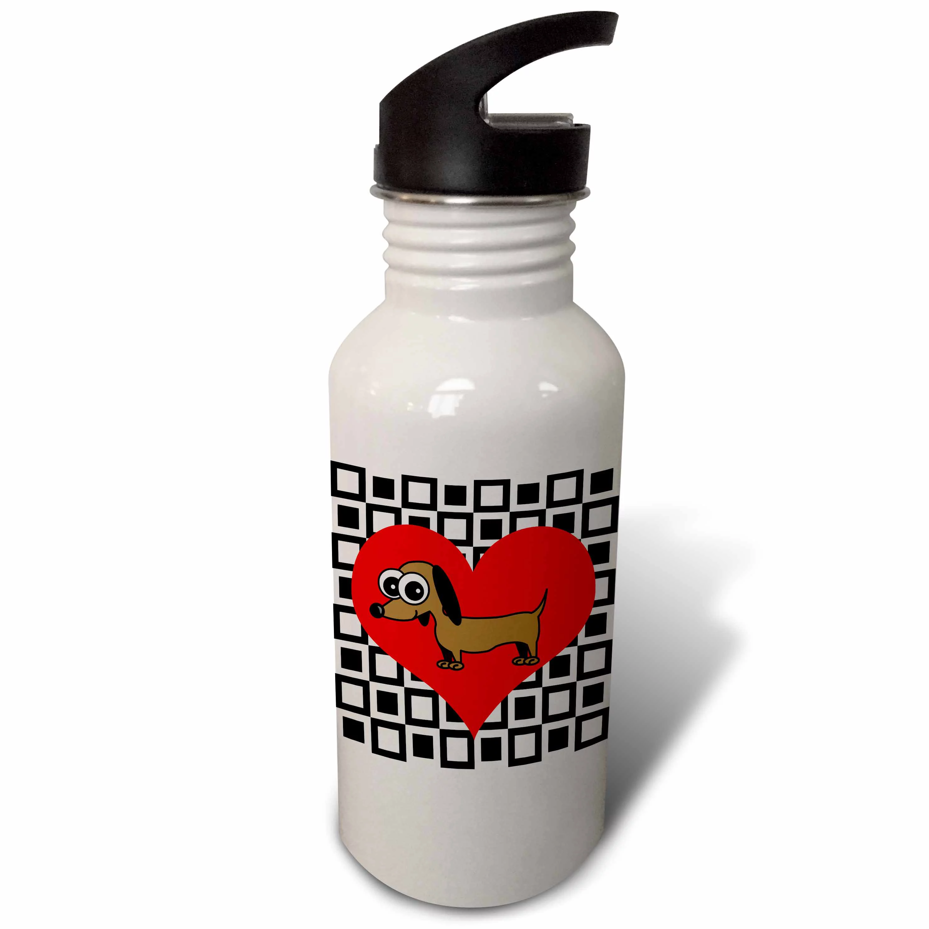 I Love Dogs – Dachshund 21 oz Sports Water Bottle wb-6130-1