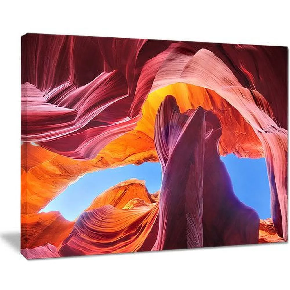 Design Art 'Blue Sky in Antelope Canyon' Photographic Print on Wrapped Canvas