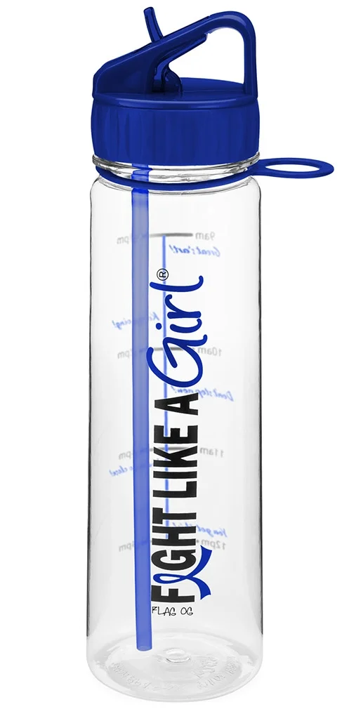 Fight Like a Girl Hybrid SlimKim Water Bottle - Blue