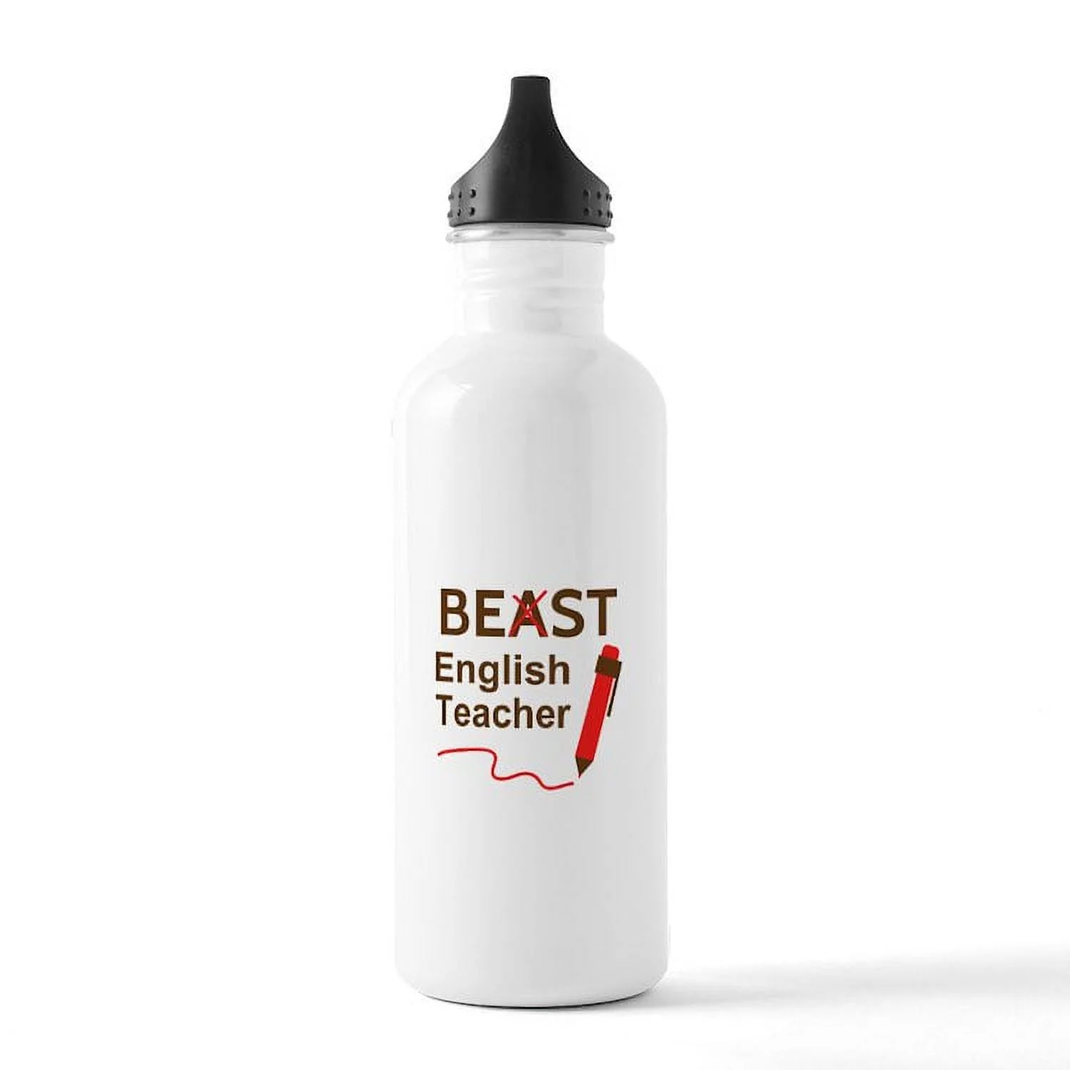 CafePress - Funny Beast Or Best English Teacher Sports Water B - Stainless Steel Water Bottle, Sports Bottle, 1.0L