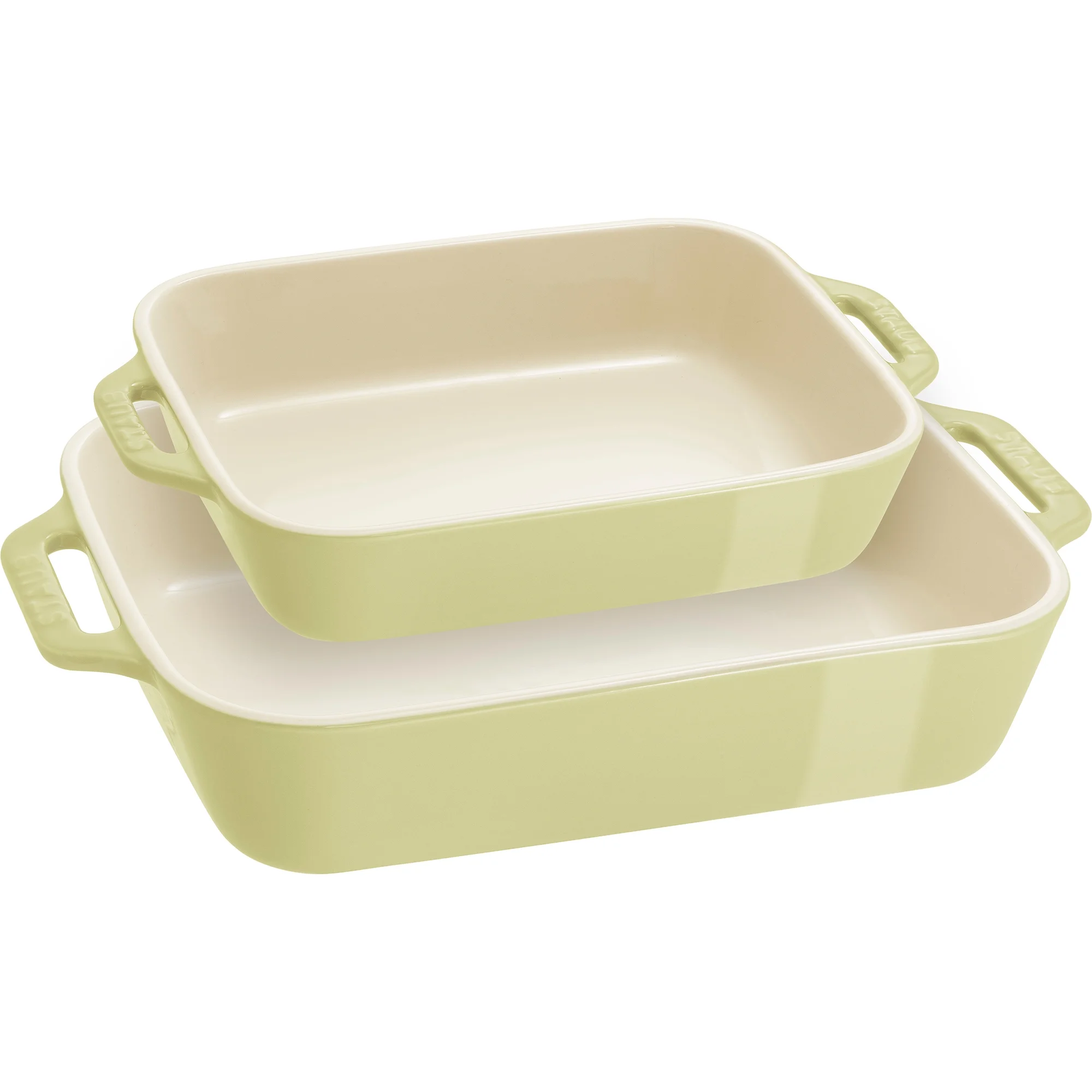 Staub Ceramic 2-pc Rectangular Baking Dish Set - Macaron Pastel Green