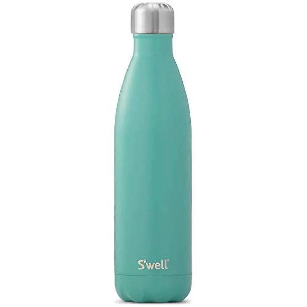 S'well Vacuum Insulated Stainless Steel Water Bottle, Eucalyptus, 17 oz