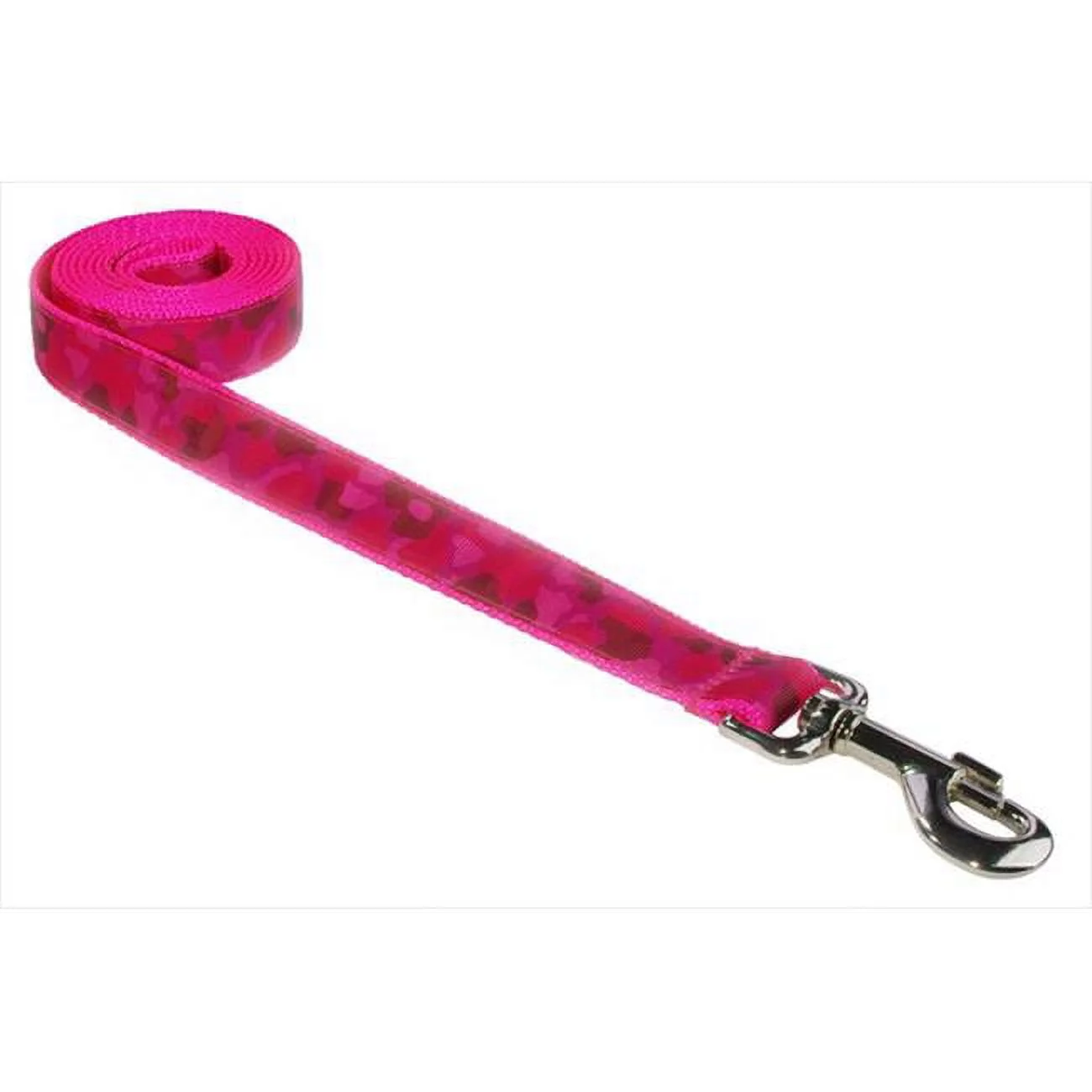 6 ft. Camouflage Dog Leash, Pink - Large
