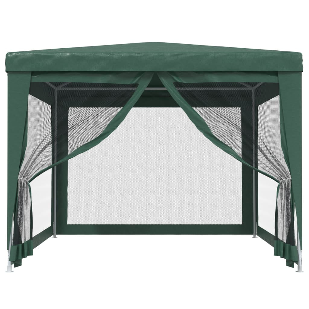 Gecheer Party Tent with 4 Mesh Sidewalls Green 9.8'x13.1' HDPE