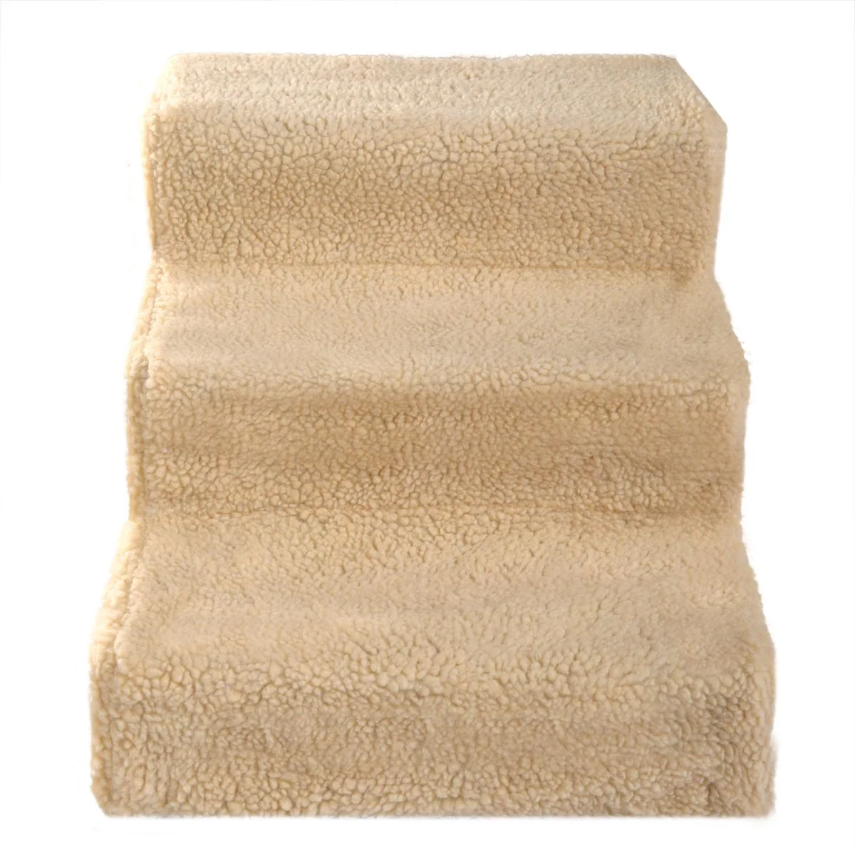 MOCA AUTOPARTS Pet Steps and Stairs for Dogs Cats, 3 Step Pet Gear Easy Pet Stairs, Portable/Lightweight, Beige