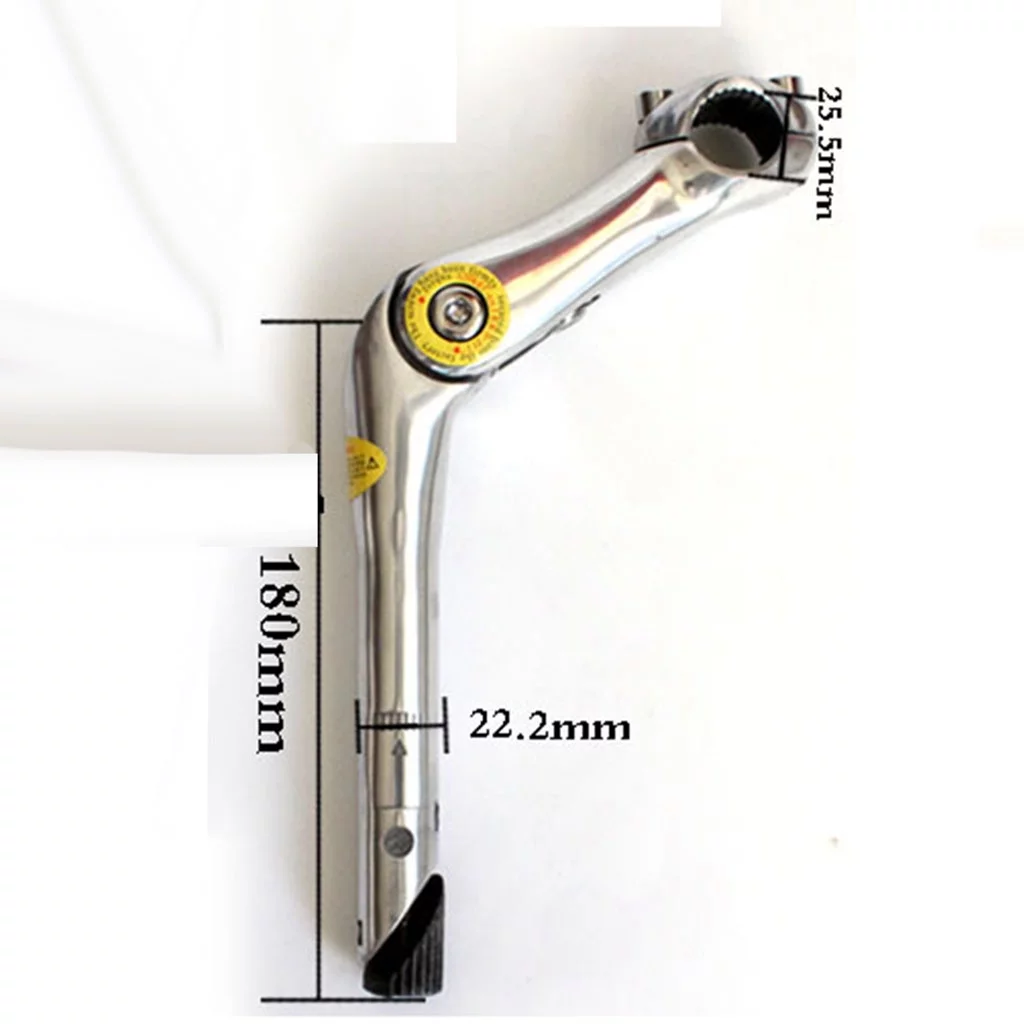 Aluminum Alloy Handle Bar Stem Gooseneck, Handle Bar: 25.4mm, 25.4mm/22.2mm