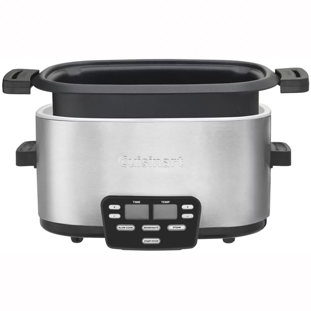 Cuisinart MSC-600 6 Quart 3-In-1 Cook Central Multicooker Slow Cooker Steamer Bundle with 1 YR CPS Enhanced Protection Pack