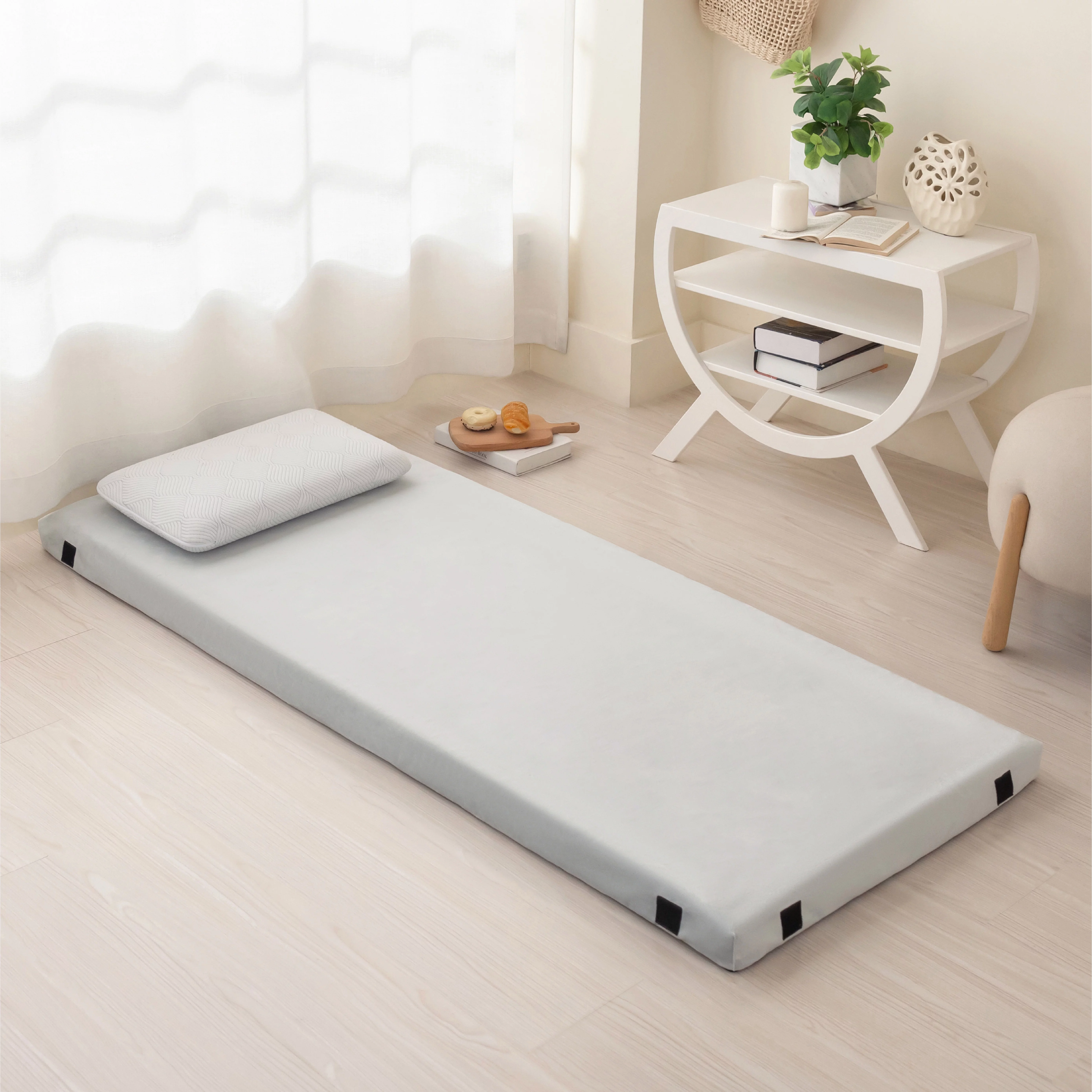 MLILY Ego 2.5 inch Memory Foam Camping Mattress, Sleeping Pad for Kids Adults, Kids, white