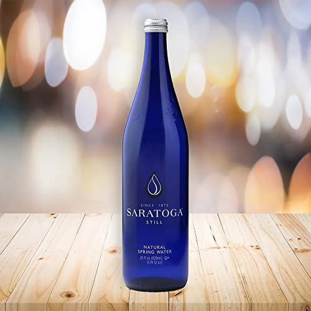 Saratoga | Still | Non Sparkling | Spring Water | Sodium | Low Mineral | 28 Oz (12 Glass Bottles)