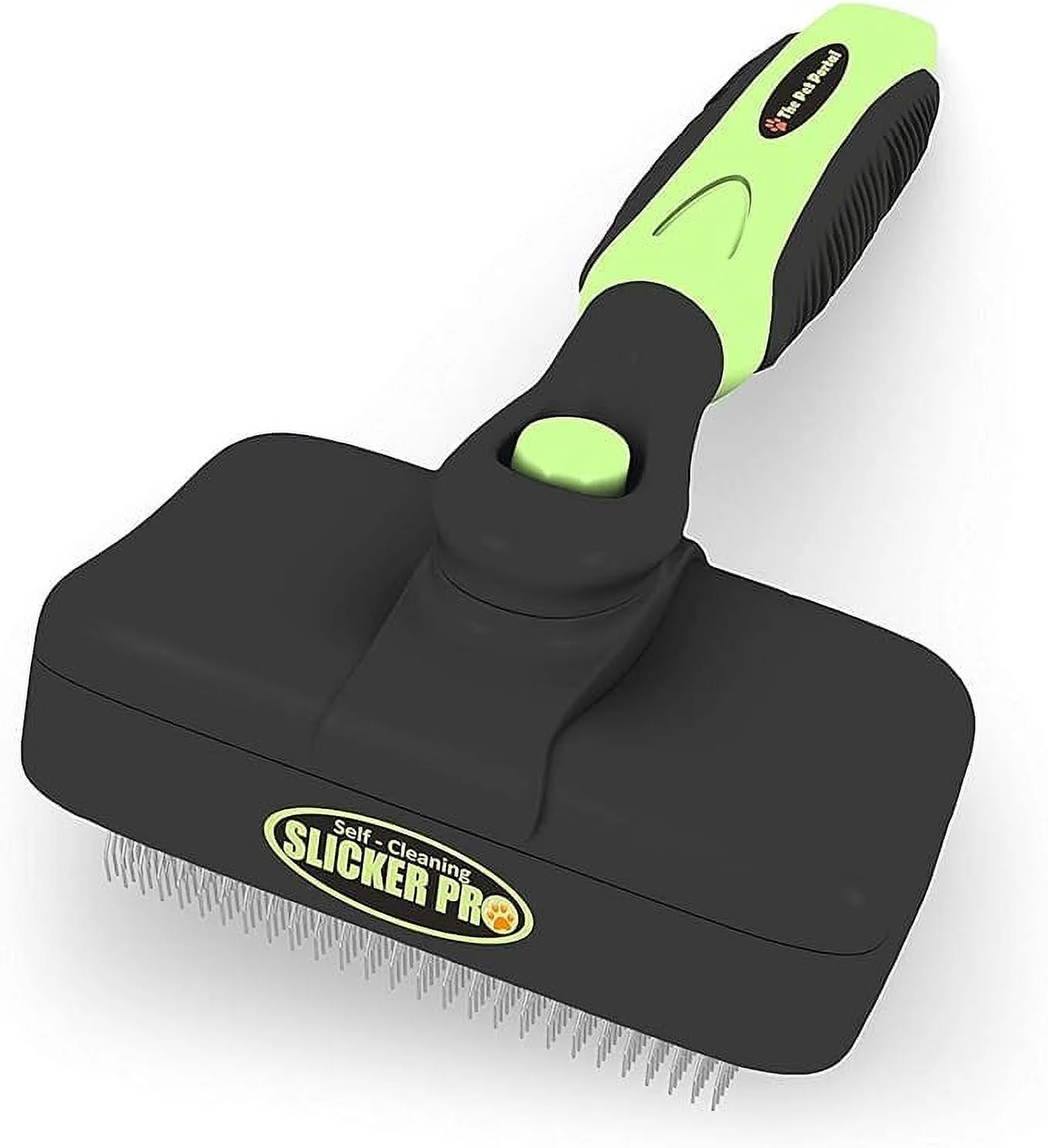 The Pet Portal Self Cleaning Dog Brush for Shedding Slicker Brush Cat Long Haired Pet Brush Grooming Deshedding Supplies - Medium to Large Pets