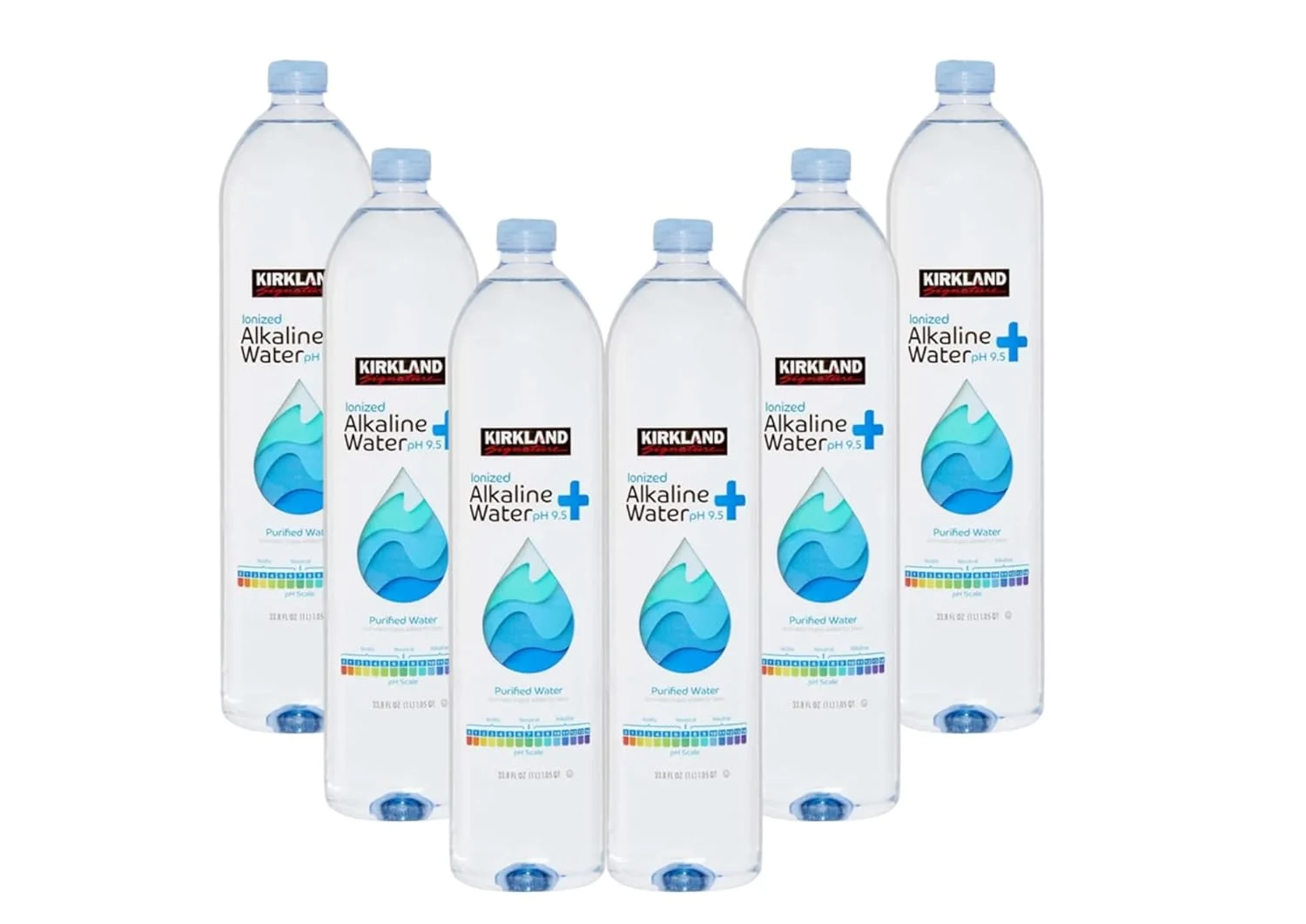 Water 33.8 Fl Oz Alkaline Premium Drinking Water, (6 Pack)