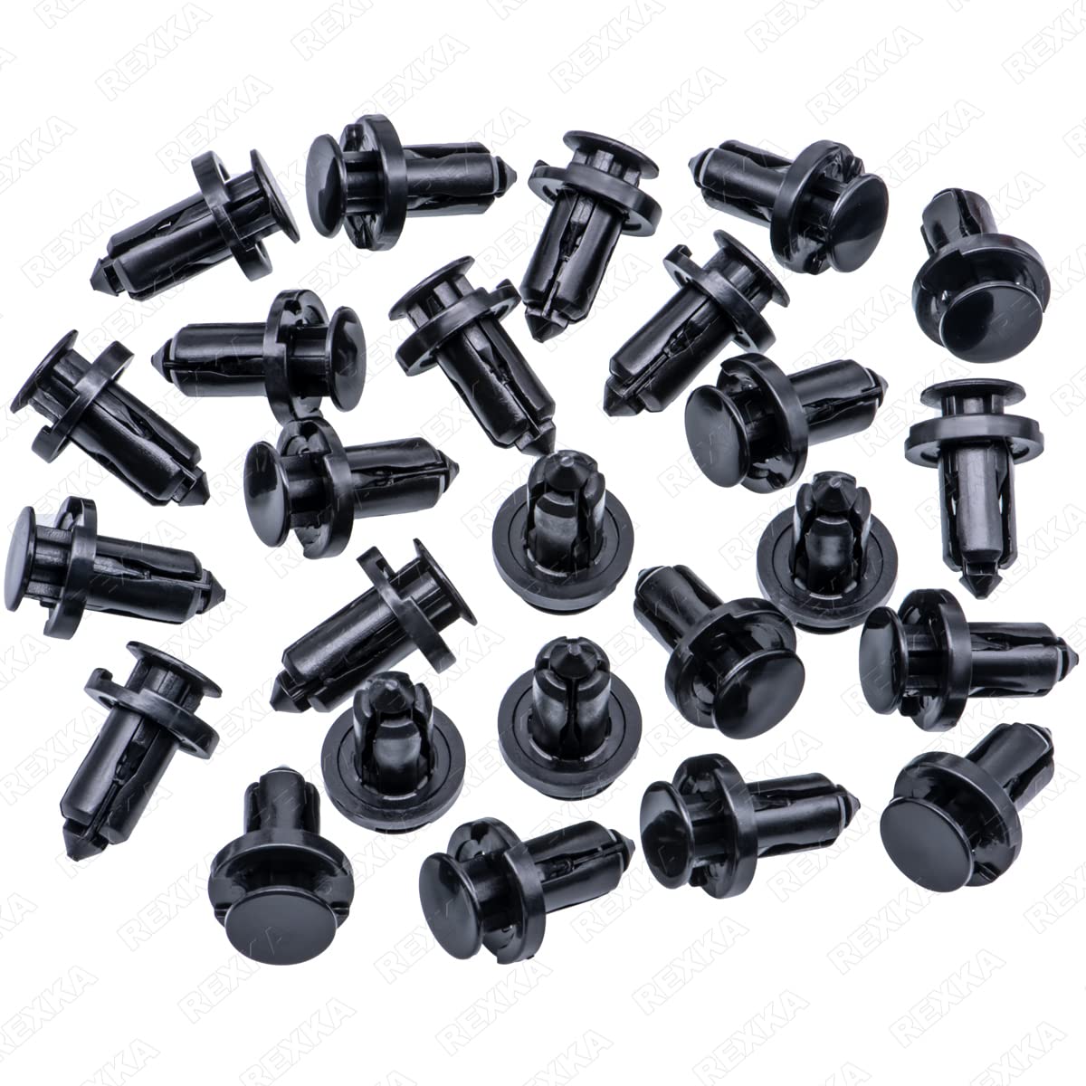 Rexka 25pcs Splash Shield Under Cover Mud Guard Wheelhouse Liner Bumper Cover Push Type Retainer Clip for Nissan 01553-09241 240SX Maxima Subaru Forester Impreza Legacy Outback STI Tribeca WRX