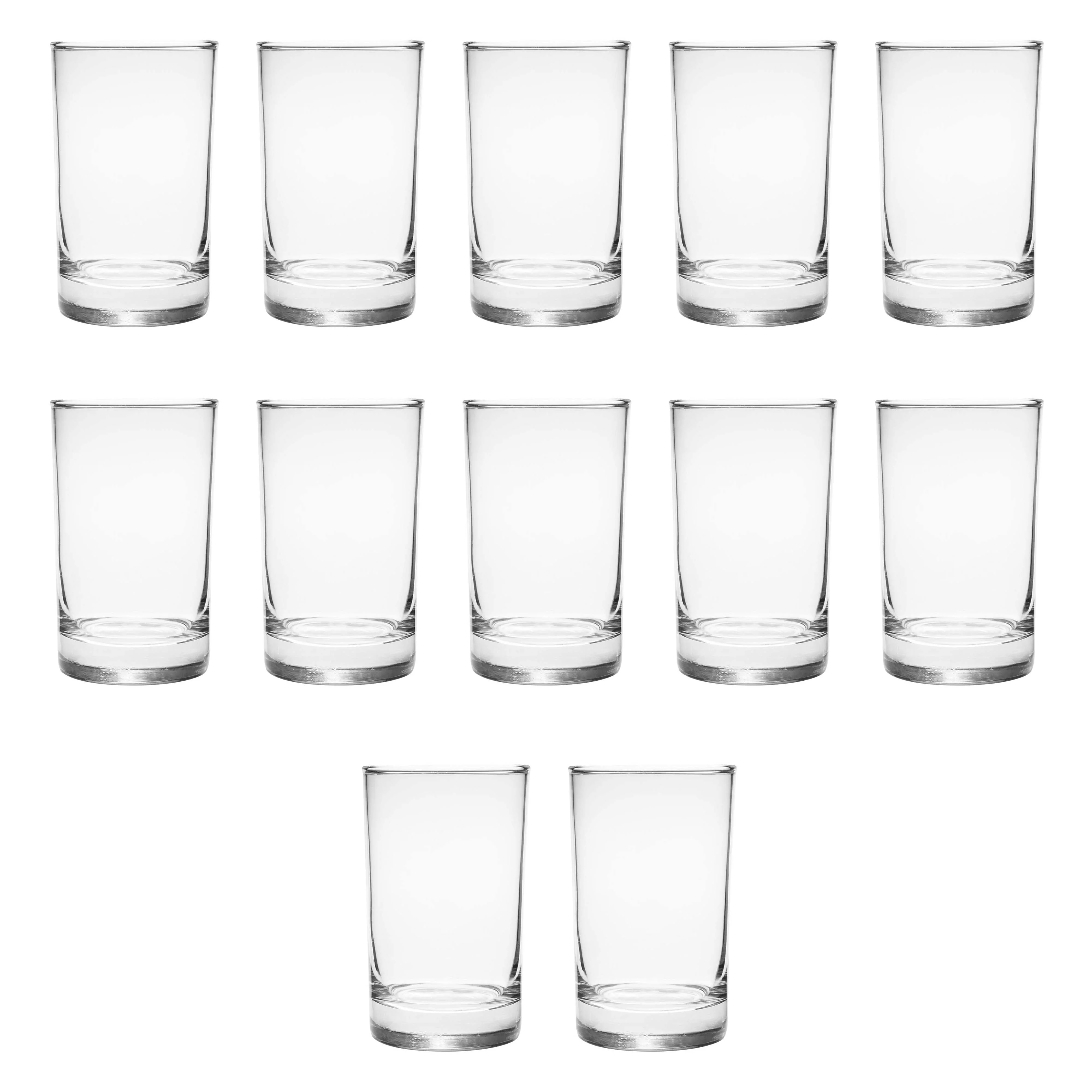 Orange Juice Glasses 5 oz. Set of 12, Bulk Pack - Sampler, Great for Wedding, Party, Birthday, Events - Clear