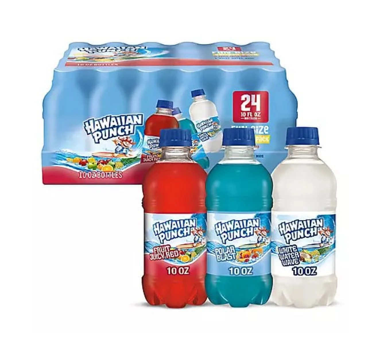 HAWAIIAN PUNCH RED WHITE COOL 10OZ/24PK