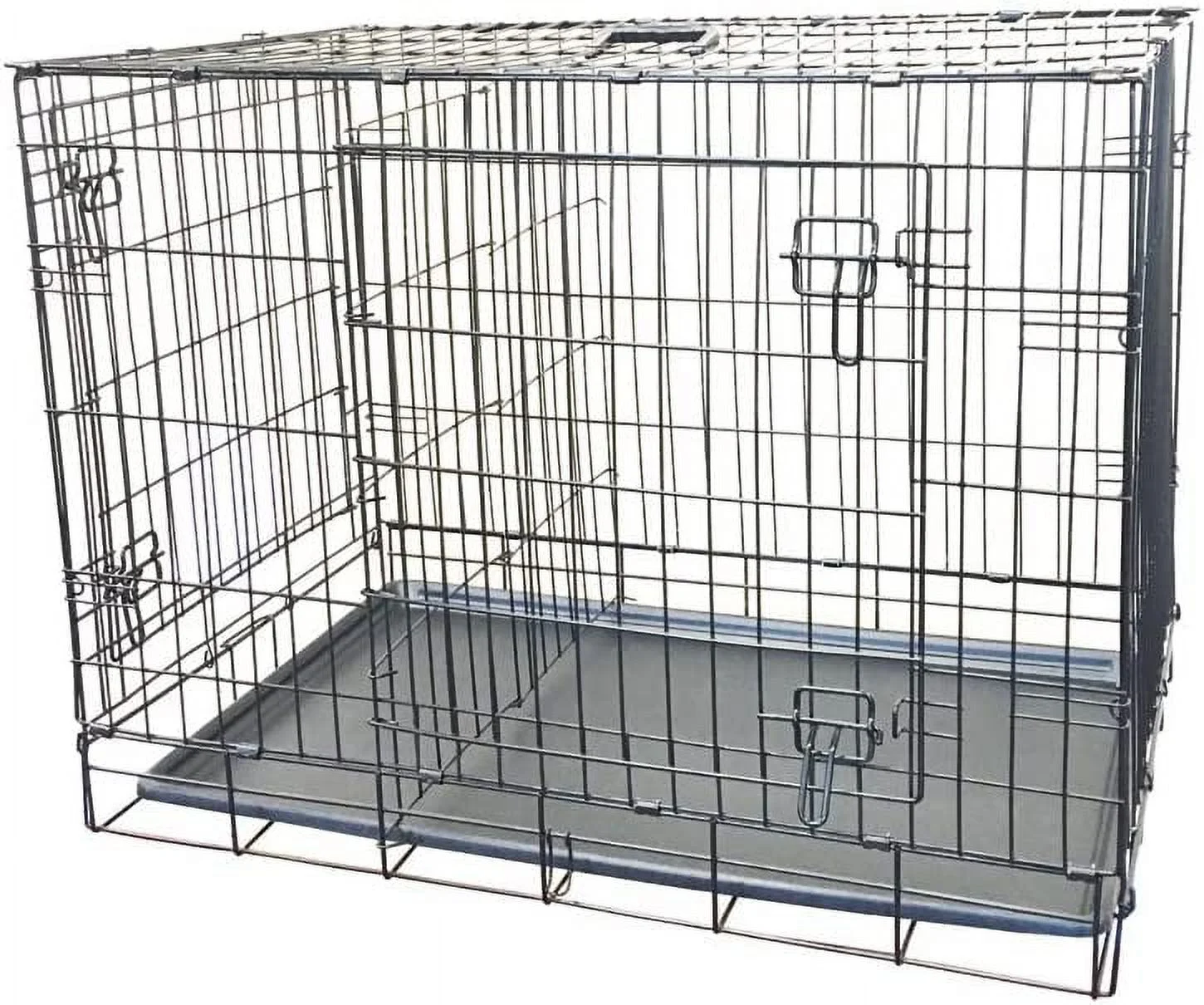 Folding Kennel Crate With Divider, 24