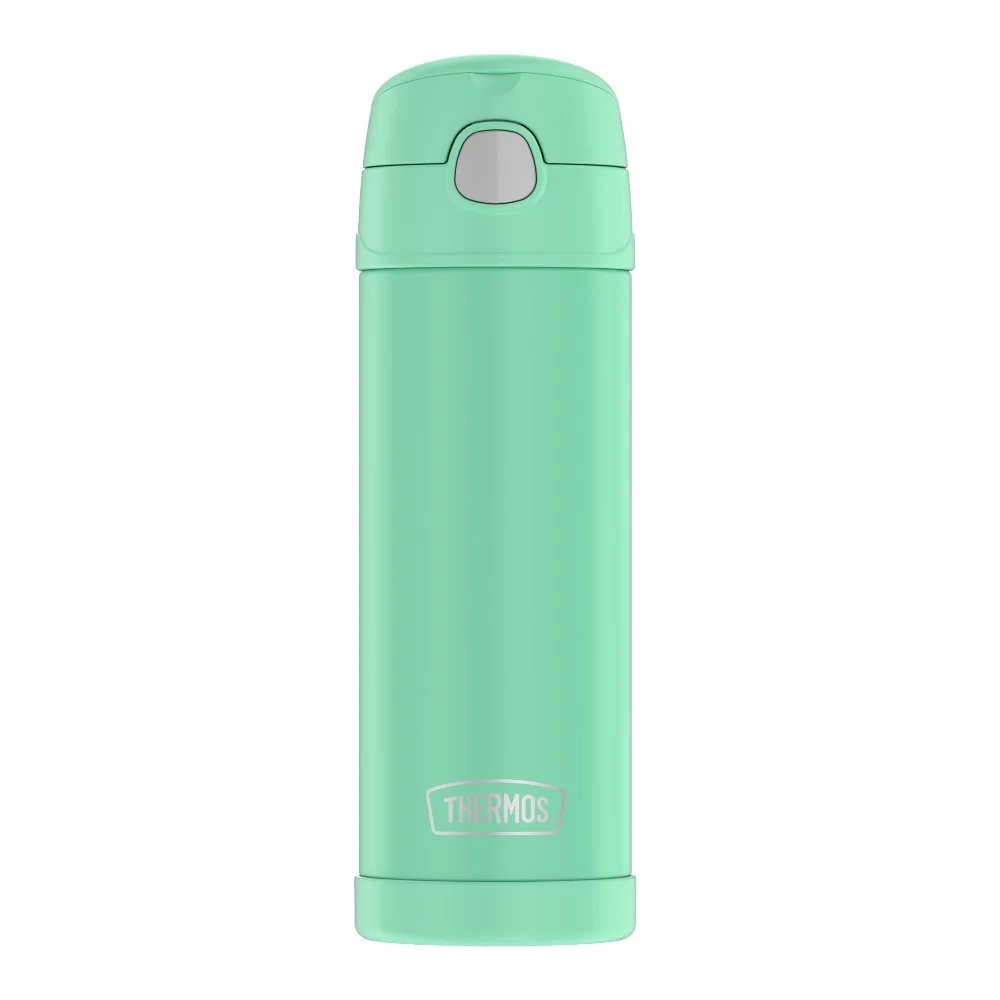 Thermos Funtainer Stainless Steel Water Bottle with Spout (16 oz, Sea Foam)