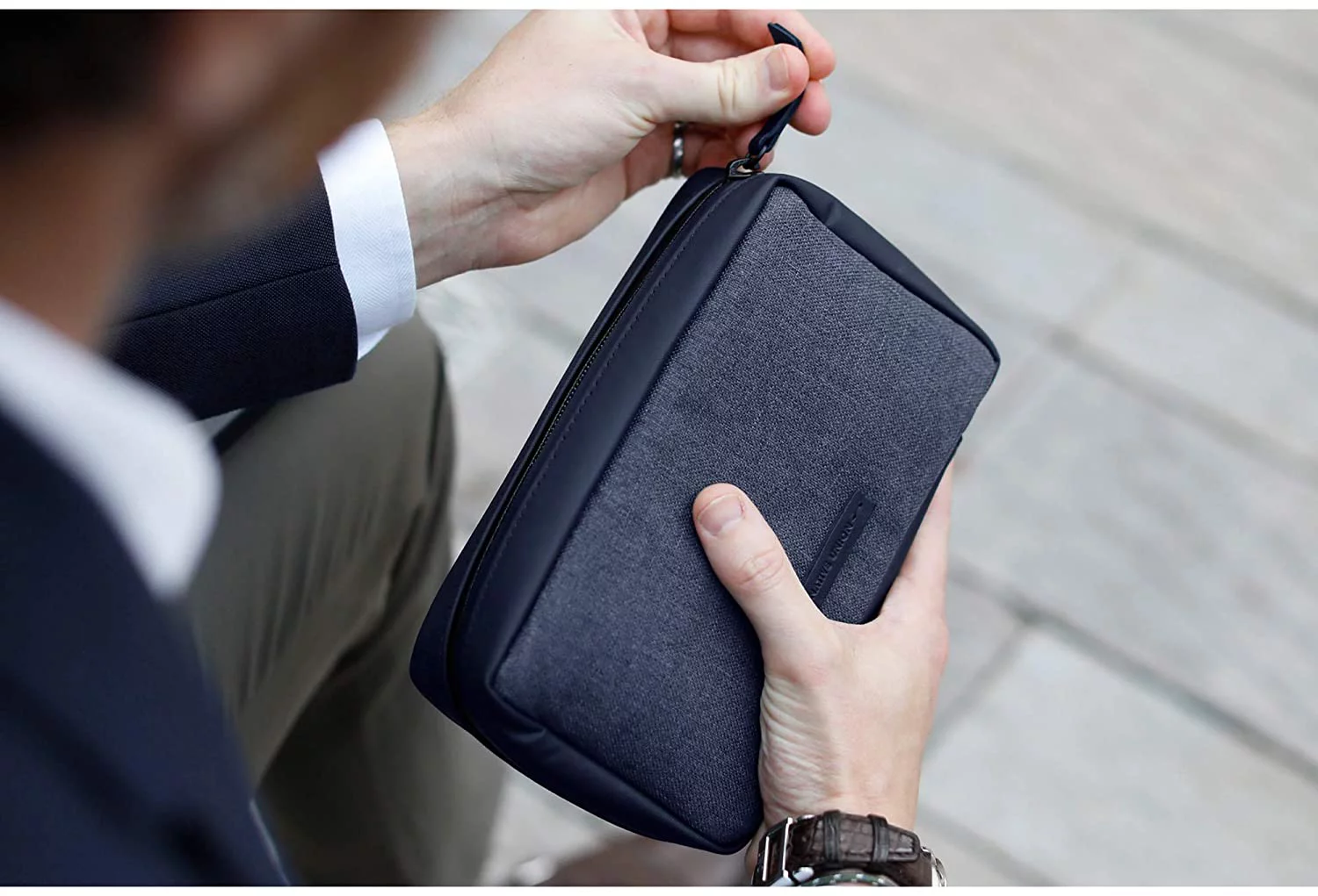 NATIVE UNION Navy Nylon Textured Multi-Media Strapless