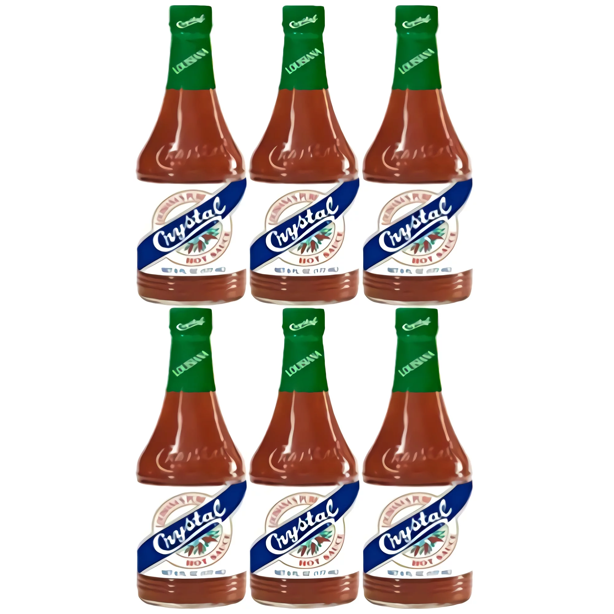 Tribeca Curations | Louisiana Pure Hot Sauce Value Pack by Crystal | 6 Oz Bottle | Pack of 6