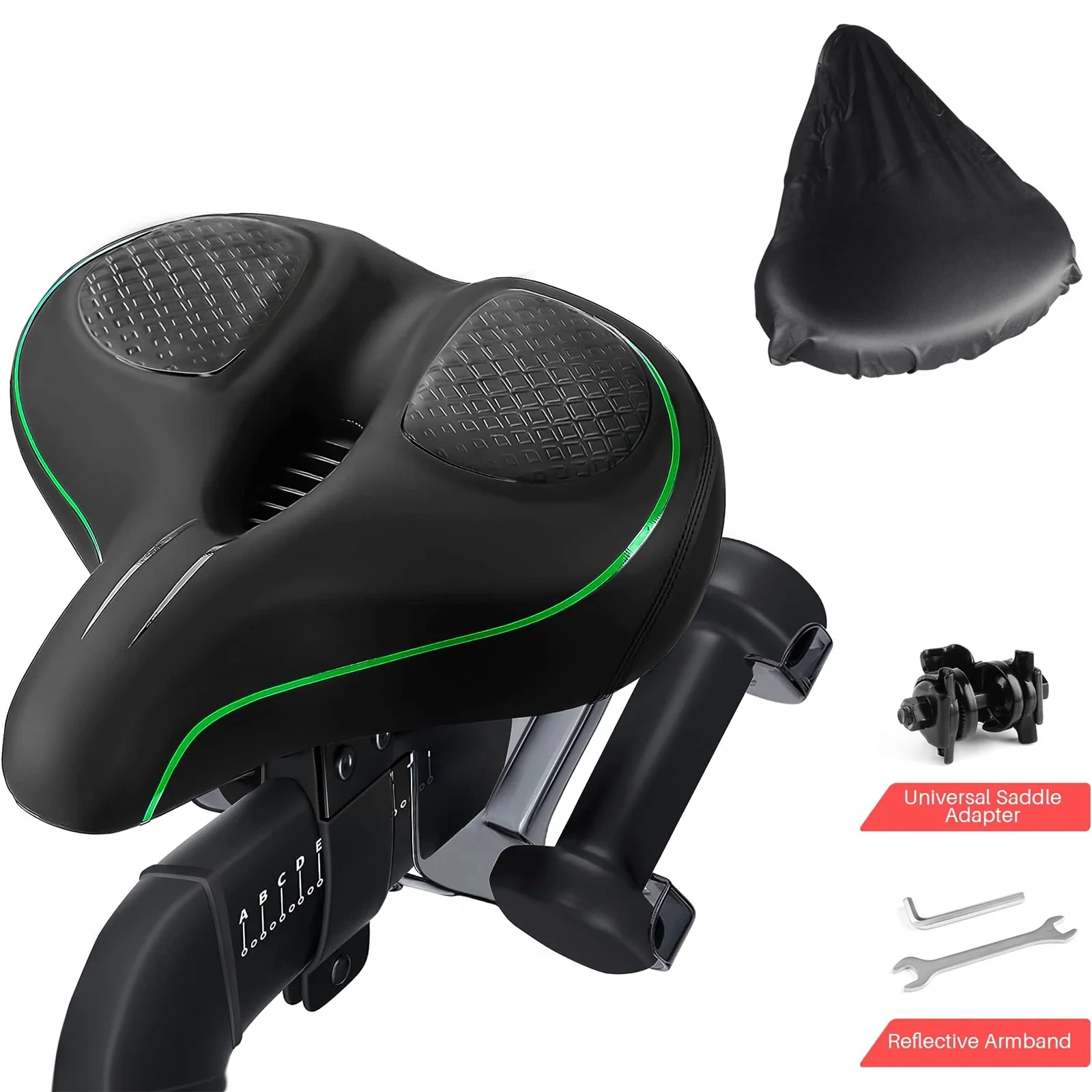 Dazzduo Bicycle saddles,Bike Seat Widen Bike seat Breathable Widen Saddle Dual Breathable Bike Seat Saddle Dual Ball Saddles HUIOP SIUKE