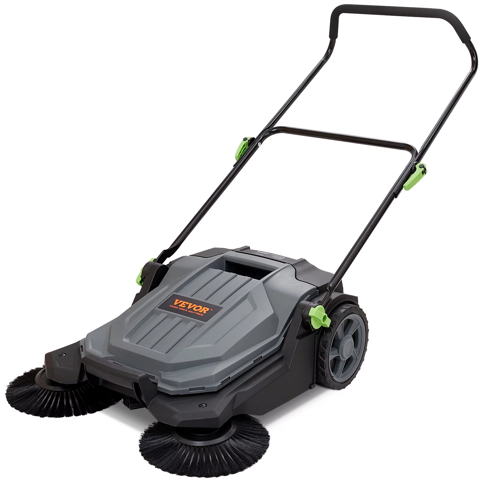 BENTISM Walk-behind Hand Push Floor Sweeper, 25.6