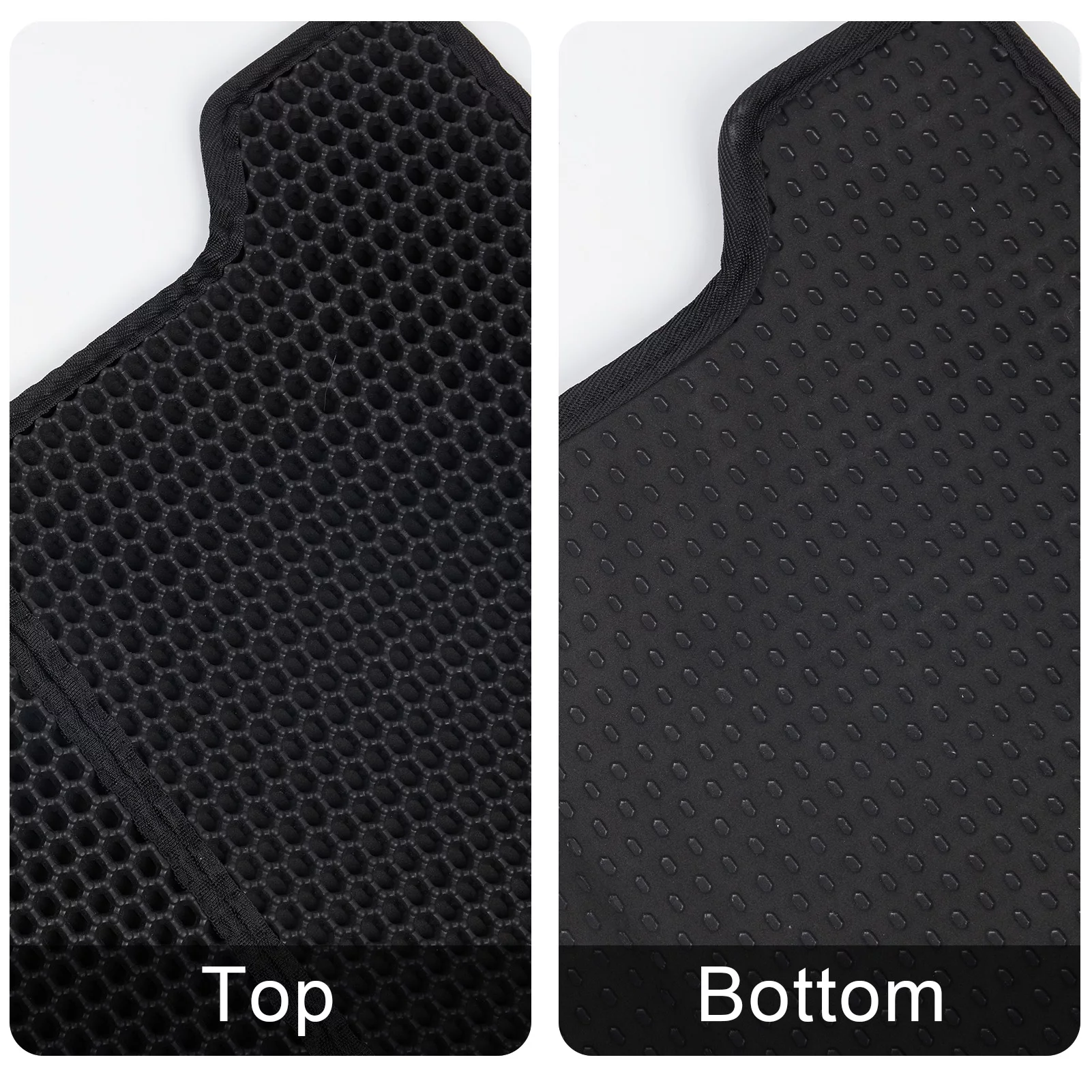 Htovila Cat Litter Mat Double Layer Foldable Mat Litter Box Rug