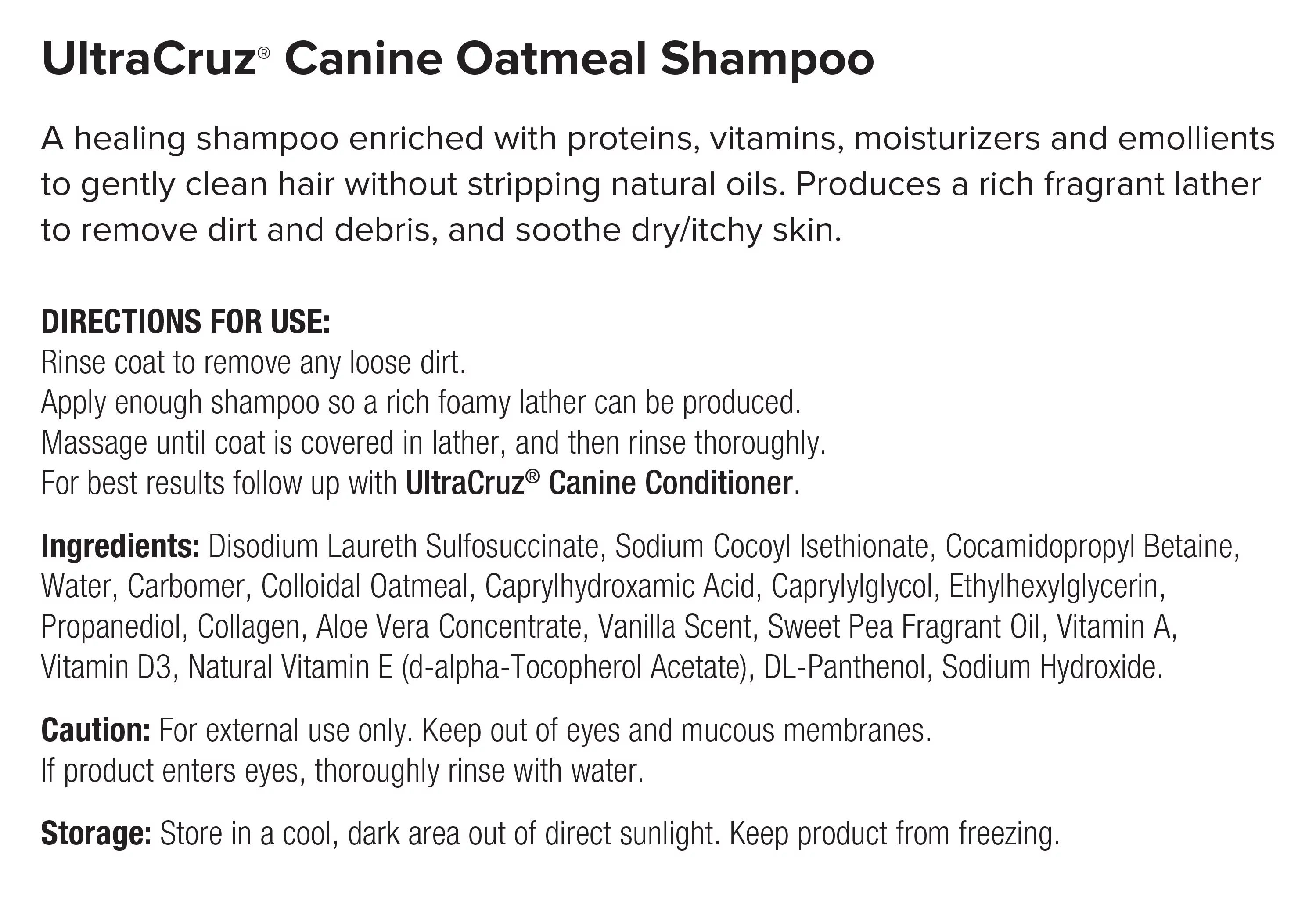 UltraCruz Canine Oatmeal Dog Shampoo & Conditioner Bundle, 32 oz Each with 16 oz Detangler