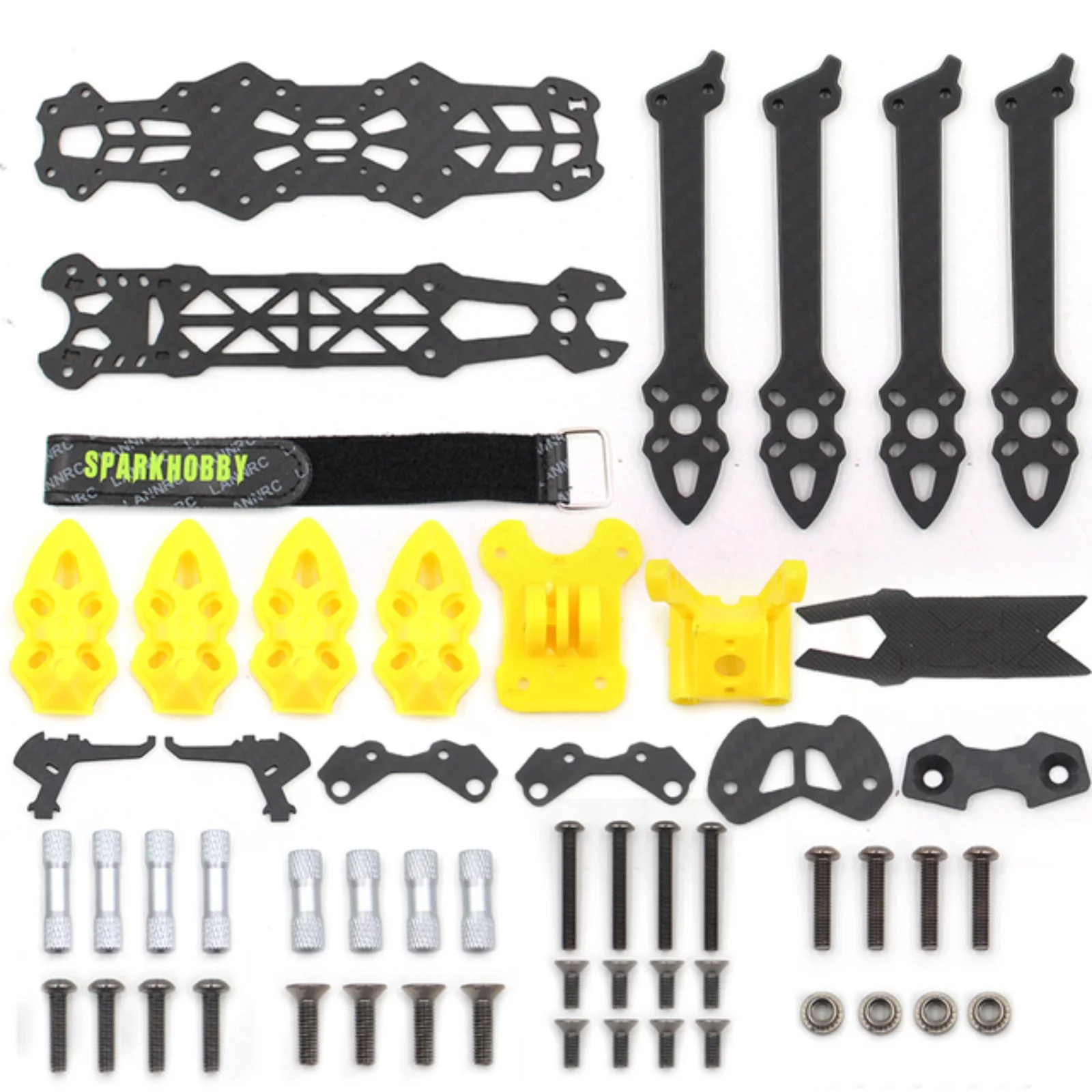 Walmeck Frame,Fpv Carbon Fiber Eryue Lannrc 5inch Fpv Carbon Wheelbase 5mm Arm 225mm Wheelbase 5mm Mark4 5inch Fpv Carbon Fiber Frame Arm Freestyle Frame Remote QuadcopterDsfen