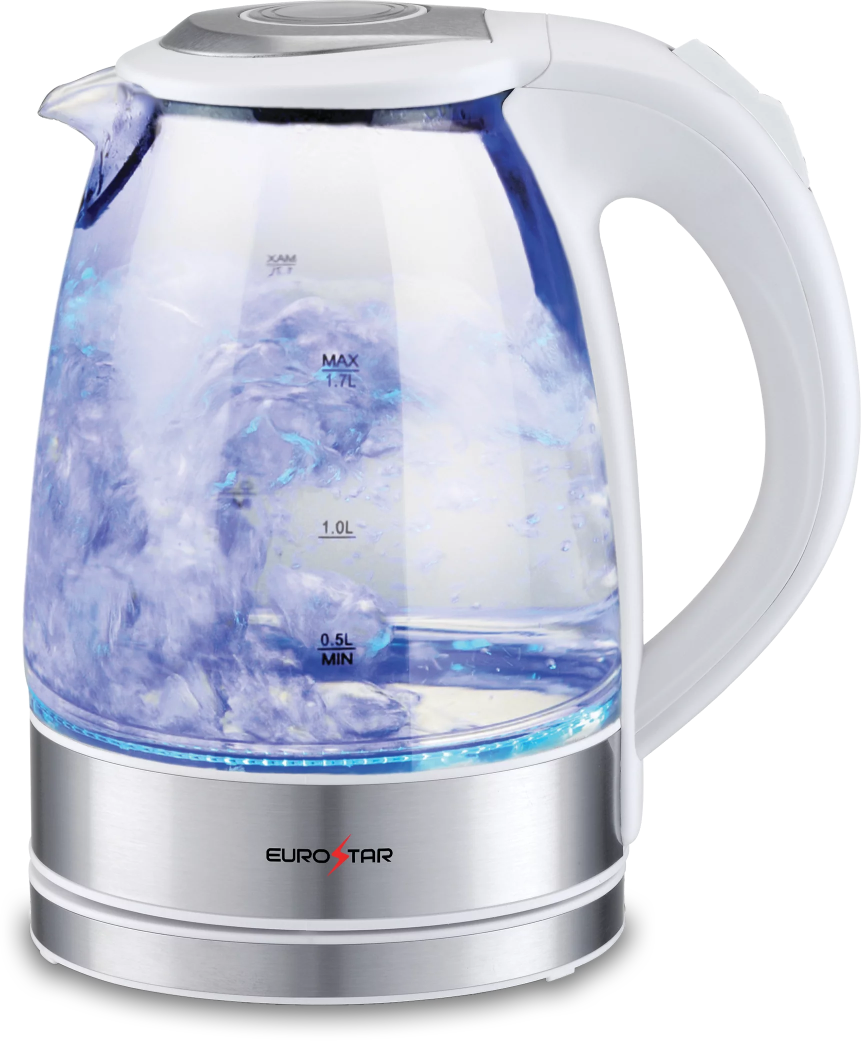 EUROSTAR EKG17 Glass Electric Kettle 1.7L (White)